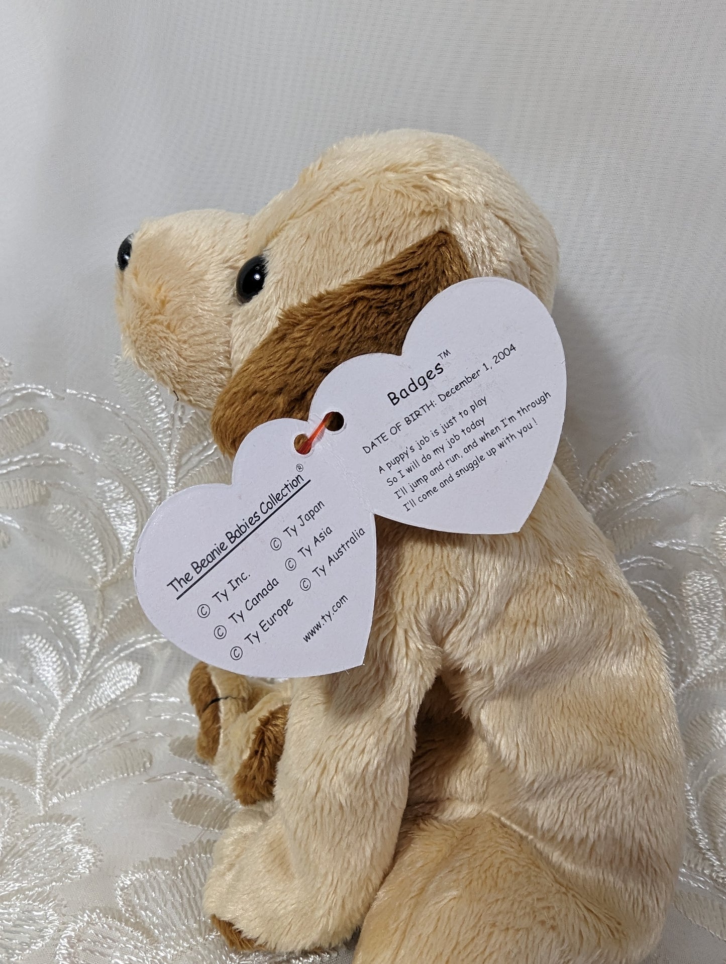 Ty Beanie Baby - Badges The Dog (5in)
