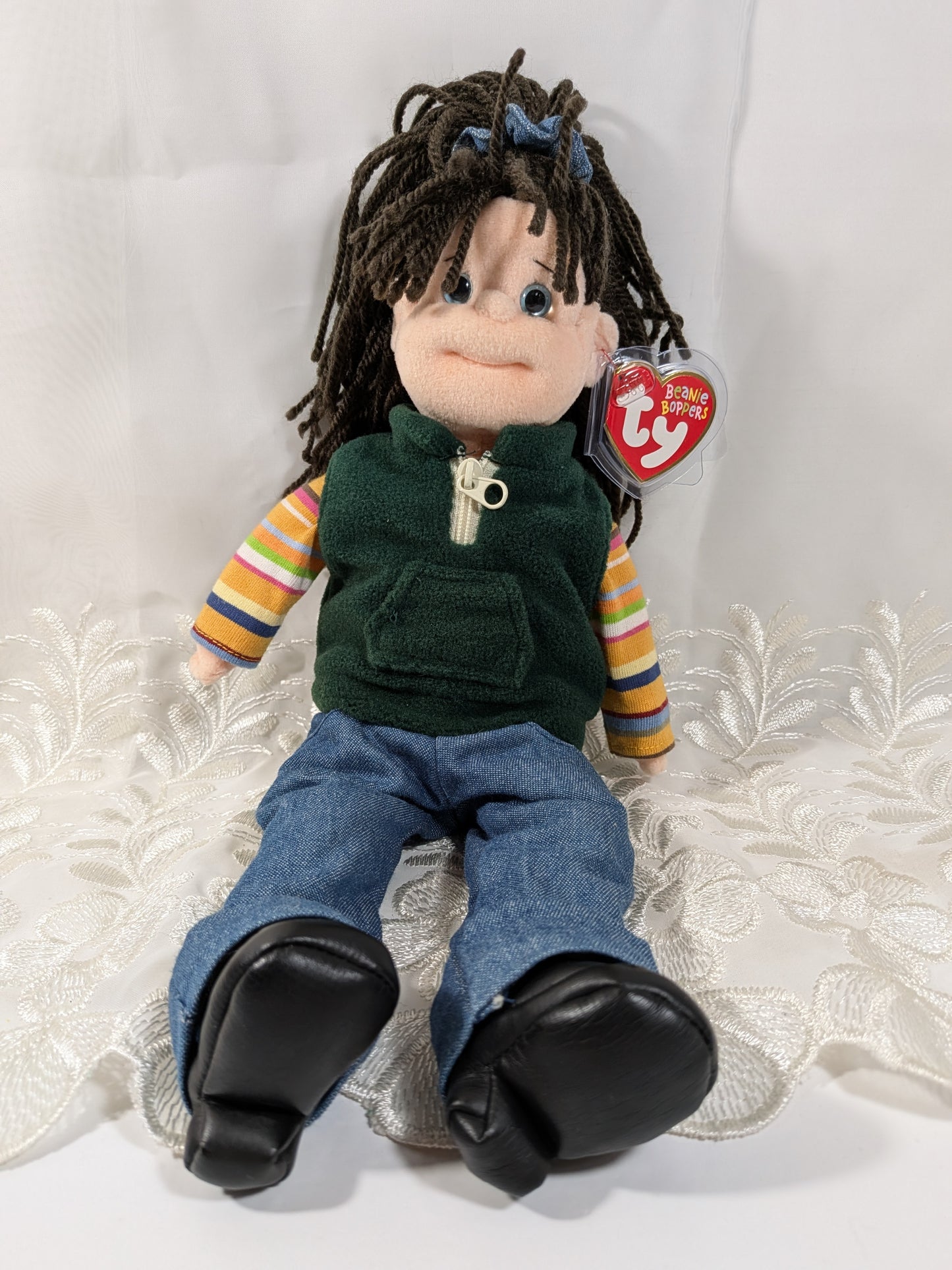 Ty Beanie Boppers - Spunky Sammie The Girl Doll (12in)