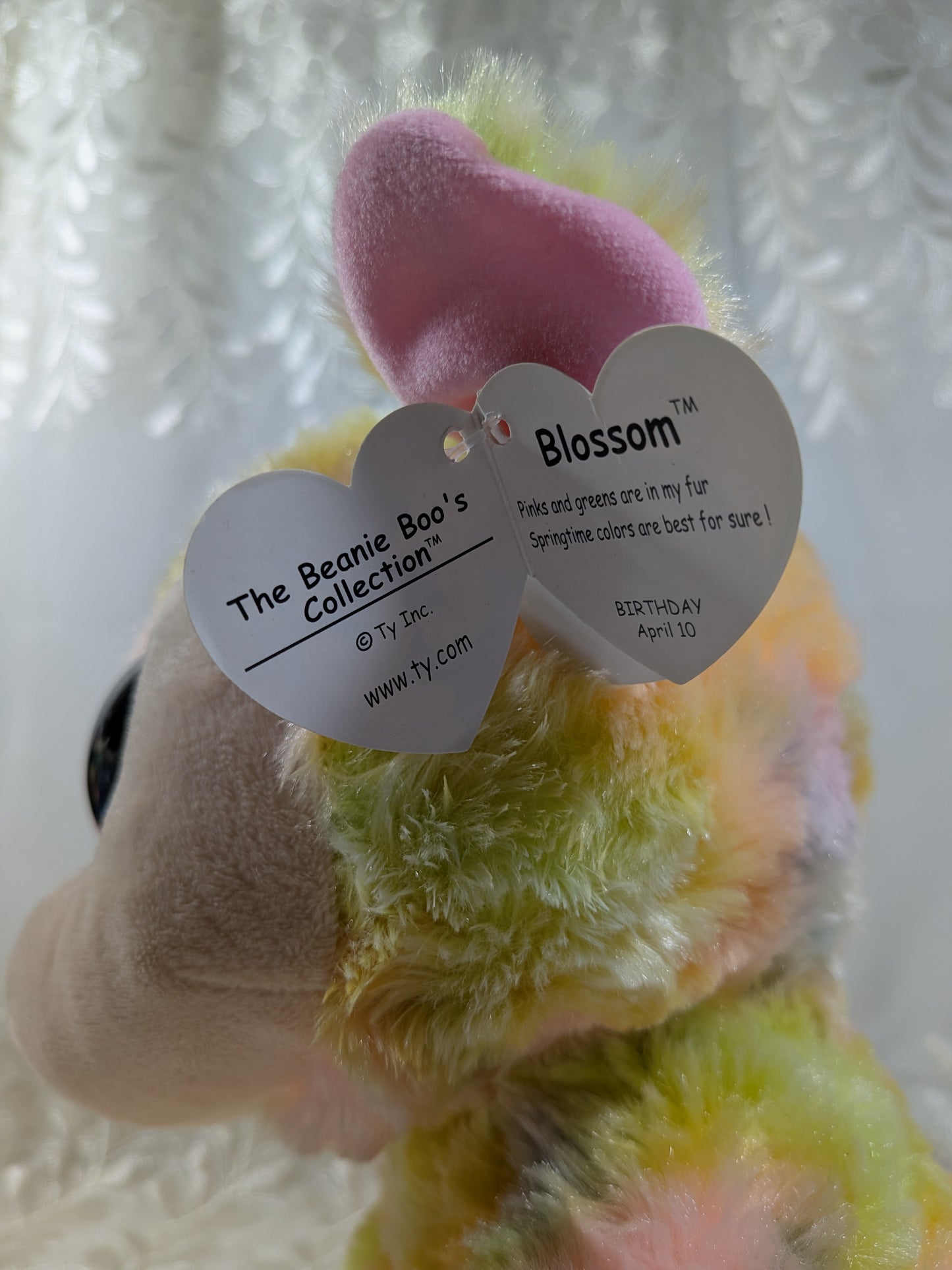 Ty Beanie Boo - Blossom The Lamb (9in) *Rare* First Gen, Purple Hang Tag