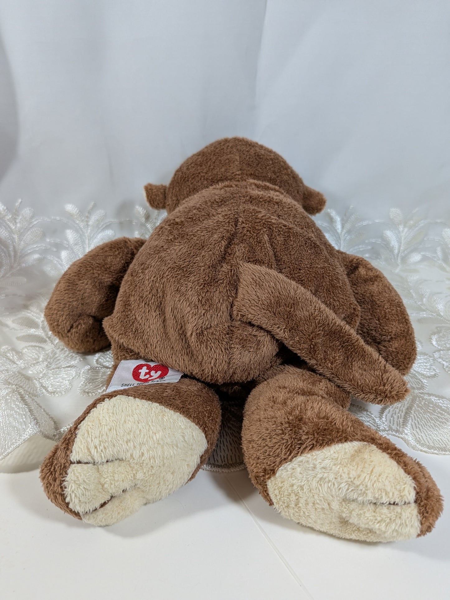 Ty Pluffies Collection - Dangles The Brown Monkey (11in) No hang tag.
