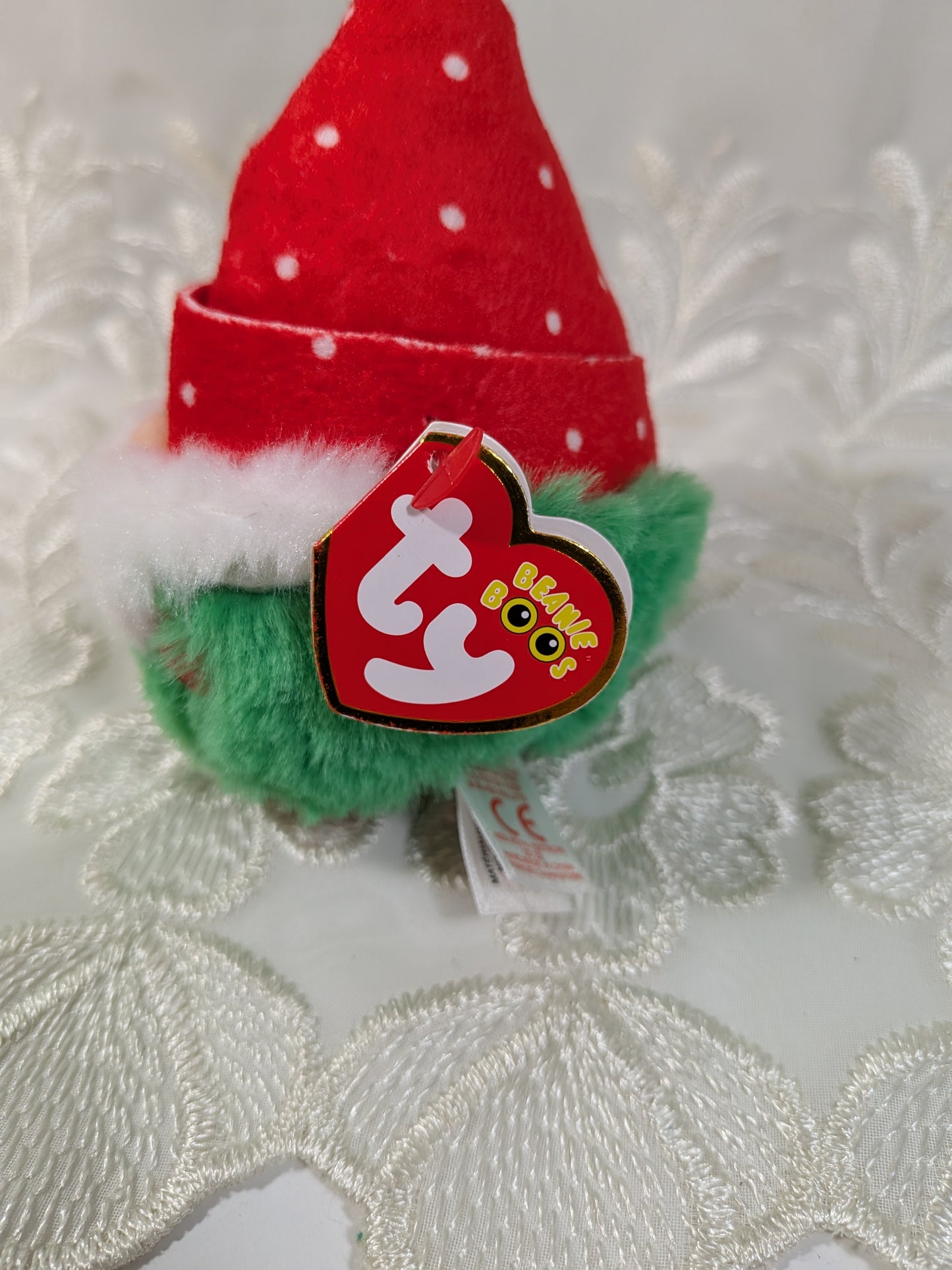 Ty Beanie Boos Clip - Topsy the Christmas Gnome (4in)