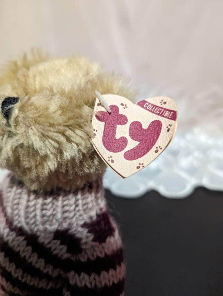 TY Attic Treasure Collection - Chelsea The Bear With Sweater (8.5in) - Vintage Beanies Canada