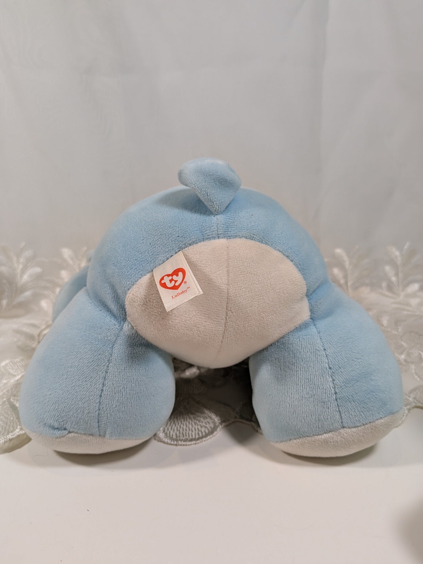 TY Baby Line - Lullaby the Adorable Blue Bear (8in) No Hang Tag - Vintage Beanies Canada