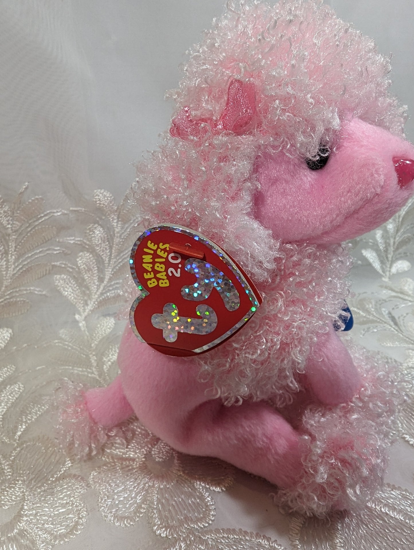 Ty Beanie Baby 2.0 - Duchess The Pink Poodle (6in) Near Mint Tag - Vintage Beanies Canada