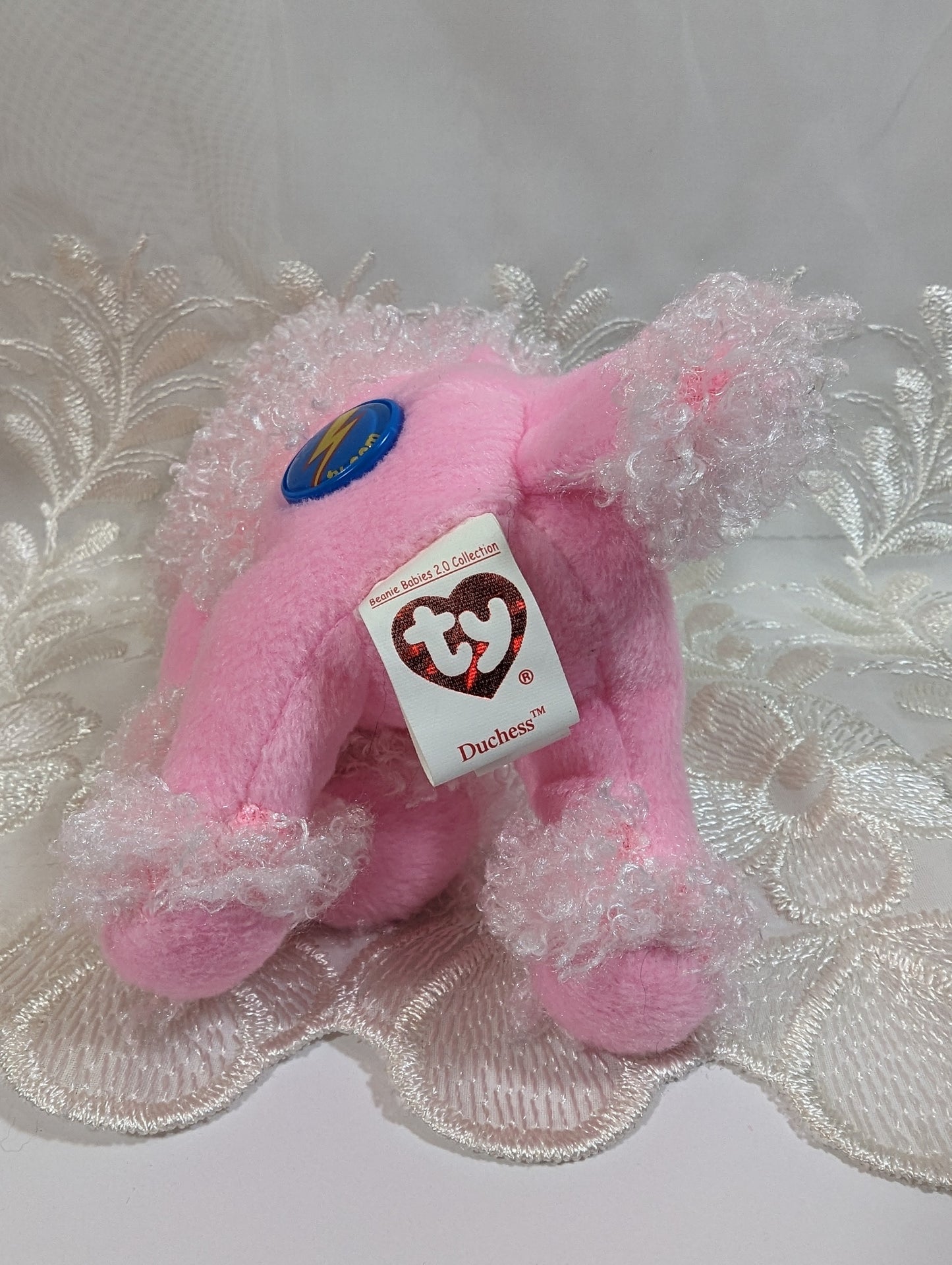 Ty Beanie Baby 2.0 - Duchess The Pink Poodle (6in) Near Mint Tag - Vintage Beanies Canada