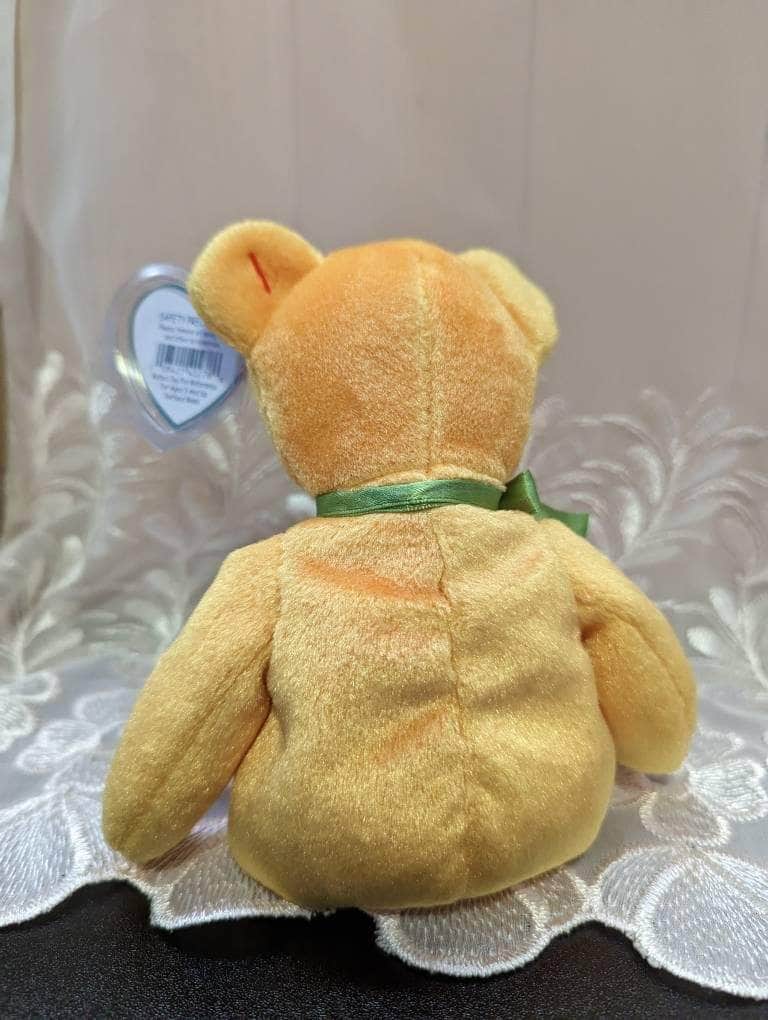 Ty Beanie Baby - 4-H The Yellow Bear With The Four-leaf Clover (8.5in) - Vintage Beanies Canada
