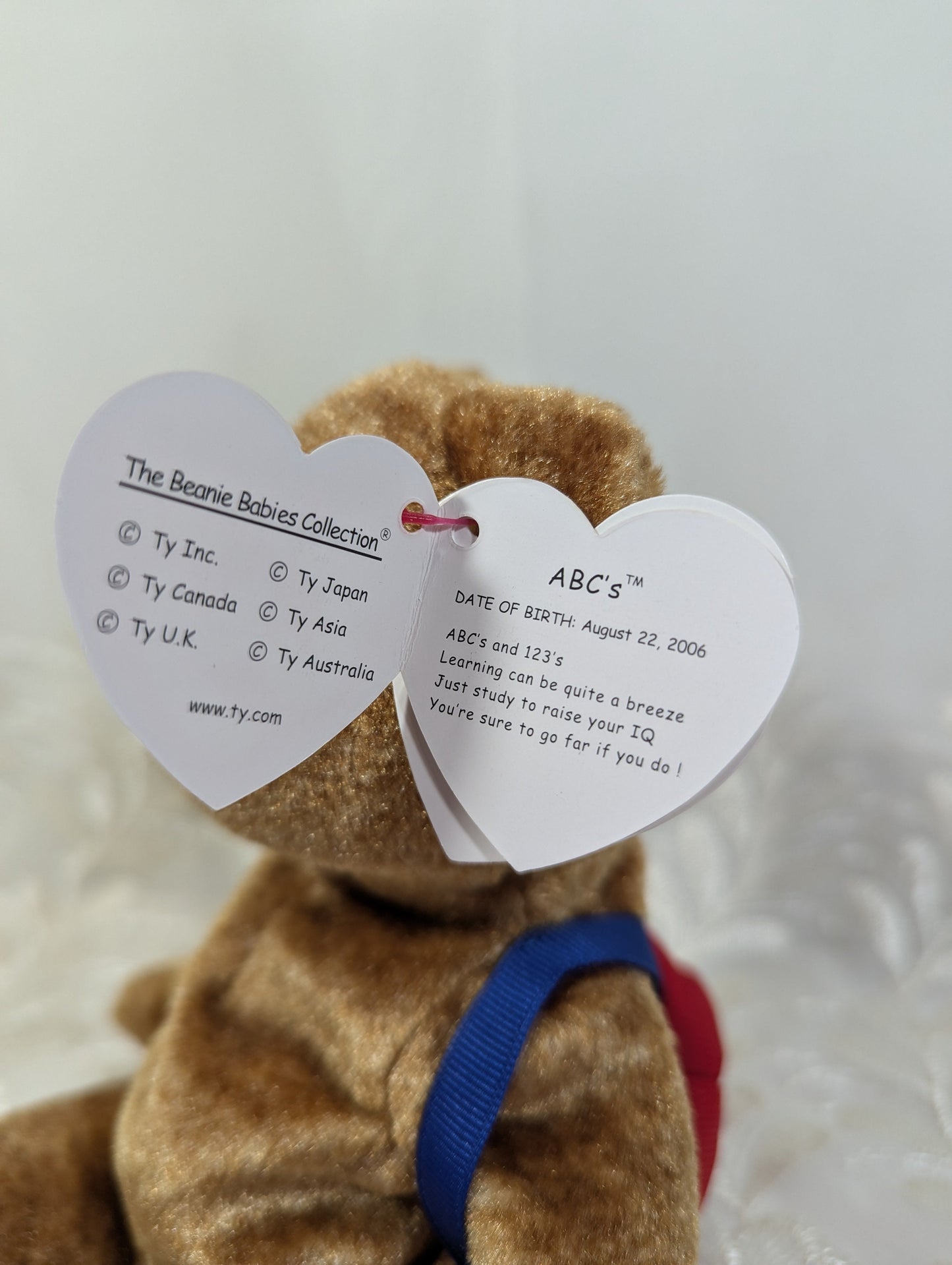 Ty Beanie Baby - ABC's The Back To School Bear (8.5 in) - Vintage Beanies Canada
