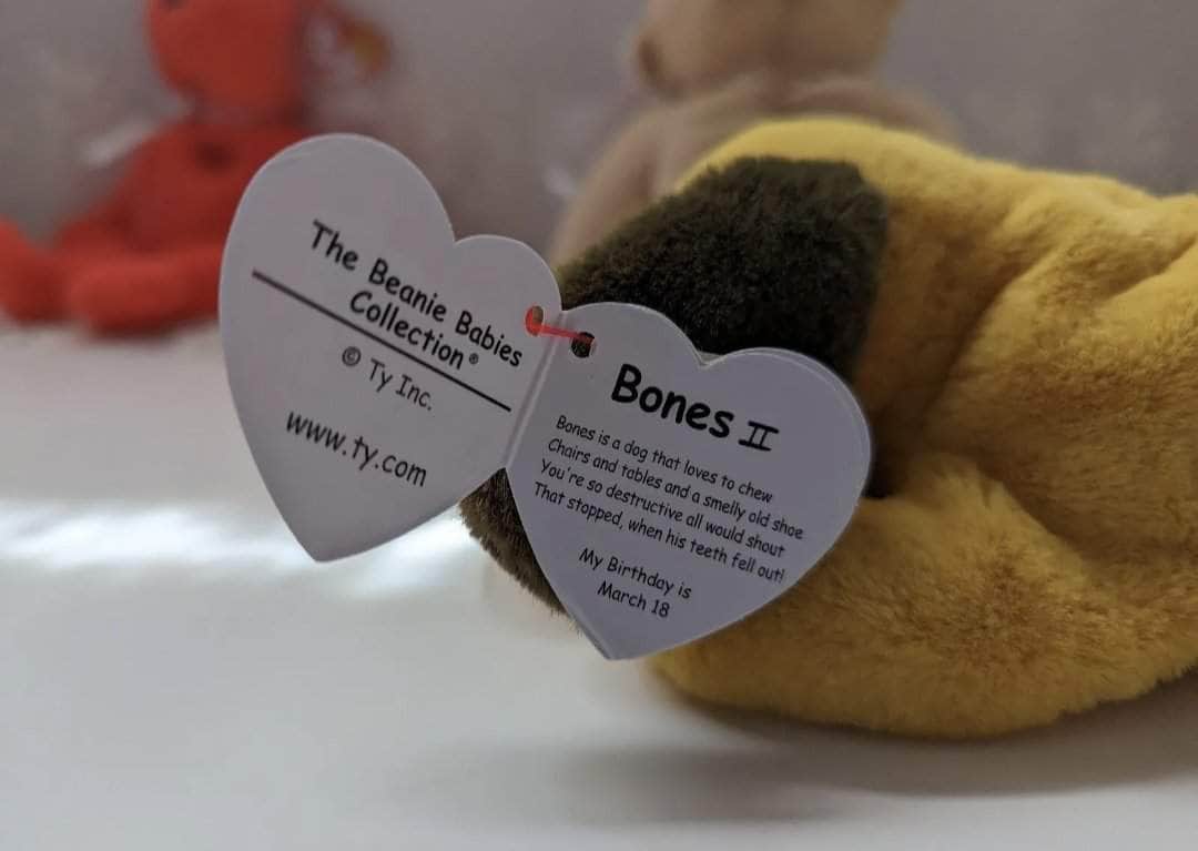 Ty Beanie Baby - Bones II The Dog - 30th Anniversary (8in) - Vintage Beanies Canada