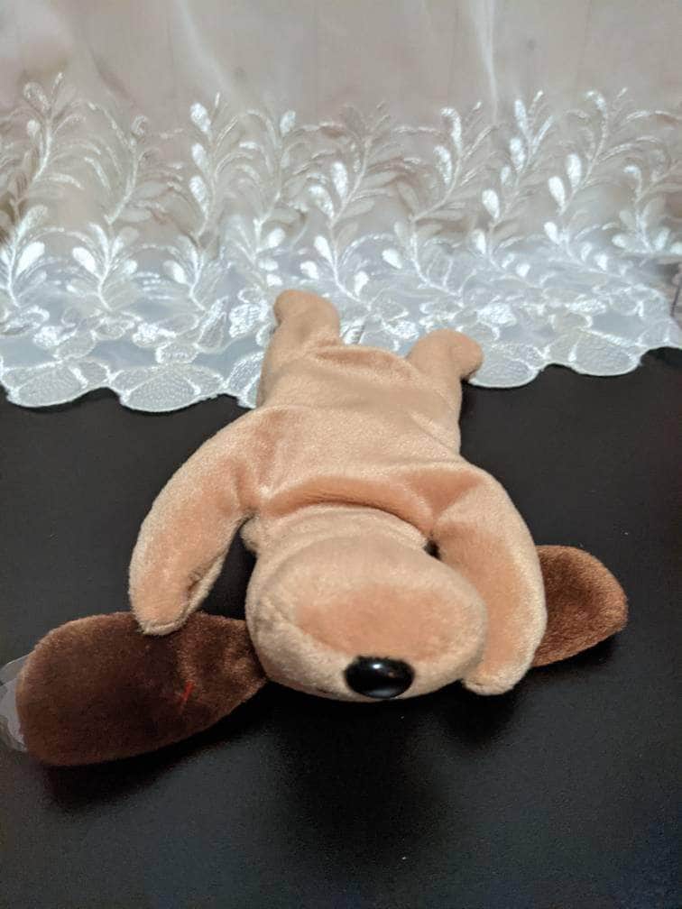 Ty Beanie Baby - Bones The Dog - Third Gen Hang Tag, First Gen Tush Tag * Very Rare * - Vintage Beanies Canada
