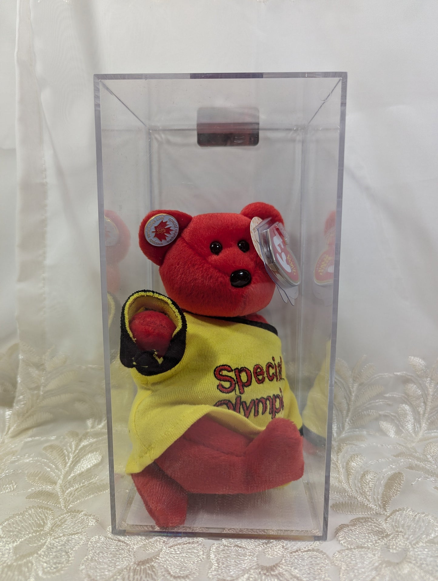 Ty Beanie Baby - Canada the I love Canada bear (8.5in) Special Olympics Bear - Yellow Shirt Version - Vintage Beanies Canada