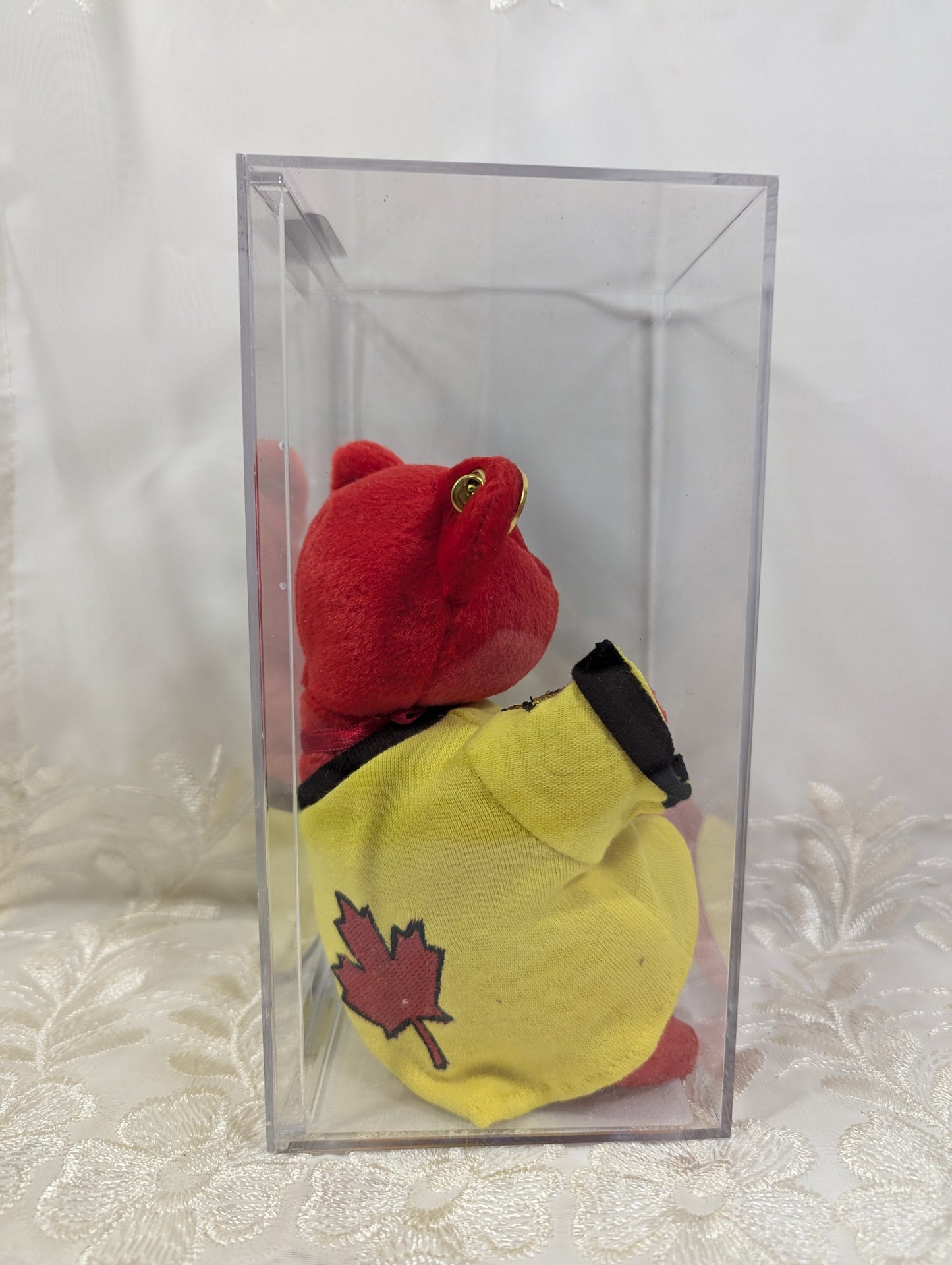 Ty Beanie Baby - Canada the I love Canada bear (8.5in) Special Olympics Bear - Yellow Shirt Version - Vintage Beanies Canada