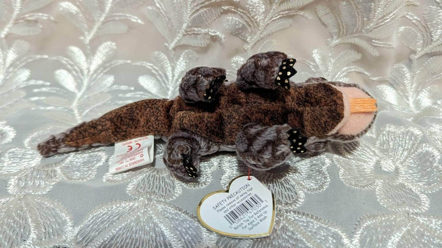 Ty Beanie Baby Clip - Bali The Komodo Dragon - Metal Keychain (4in) - Vintage Beanies Canada