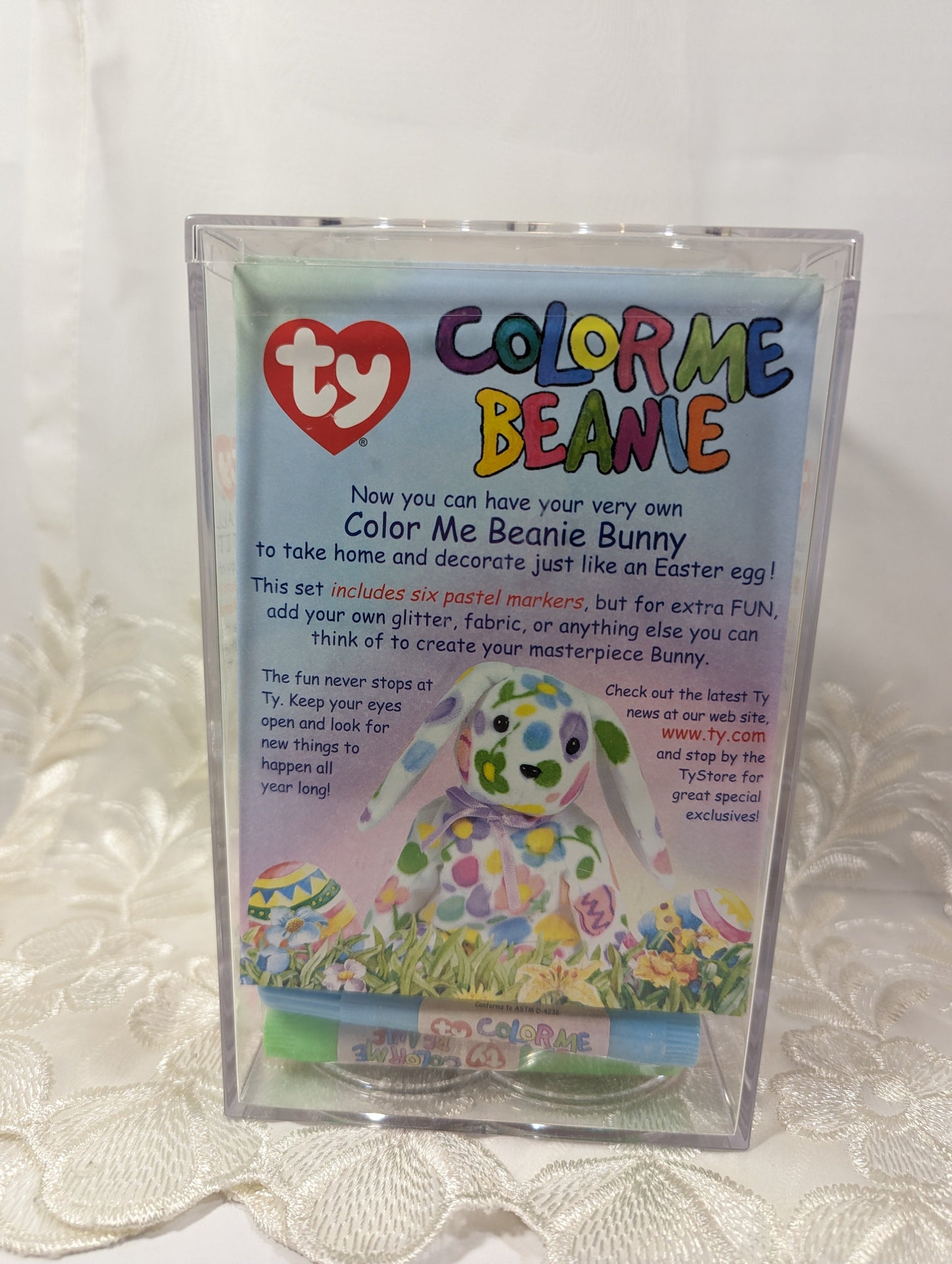 Ty Beanie Baby - Color Me Beanie The Bunny (8.5in) Blue Ribbon - Vintage Beanies Canada