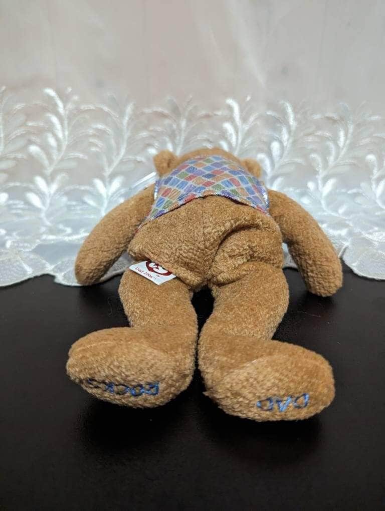 Ty Beanie Baby - Dad The Father's Day Teddy With Shiny Vest And Dad Rocks On Its Feet (8.5in) - Vintage Beanies Canada