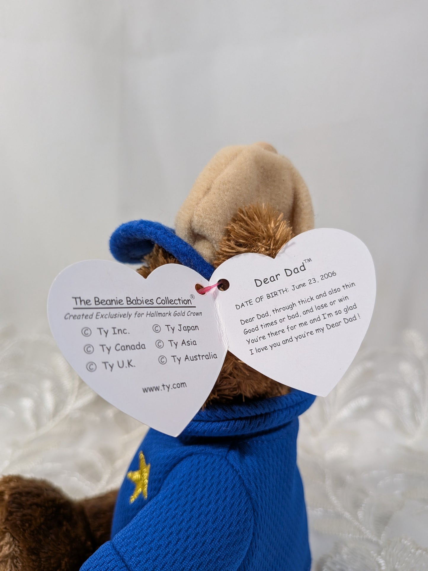 Ty Beanie Baby - Dear Dad The Bear (7.5in) - Vintage Beanies Canada