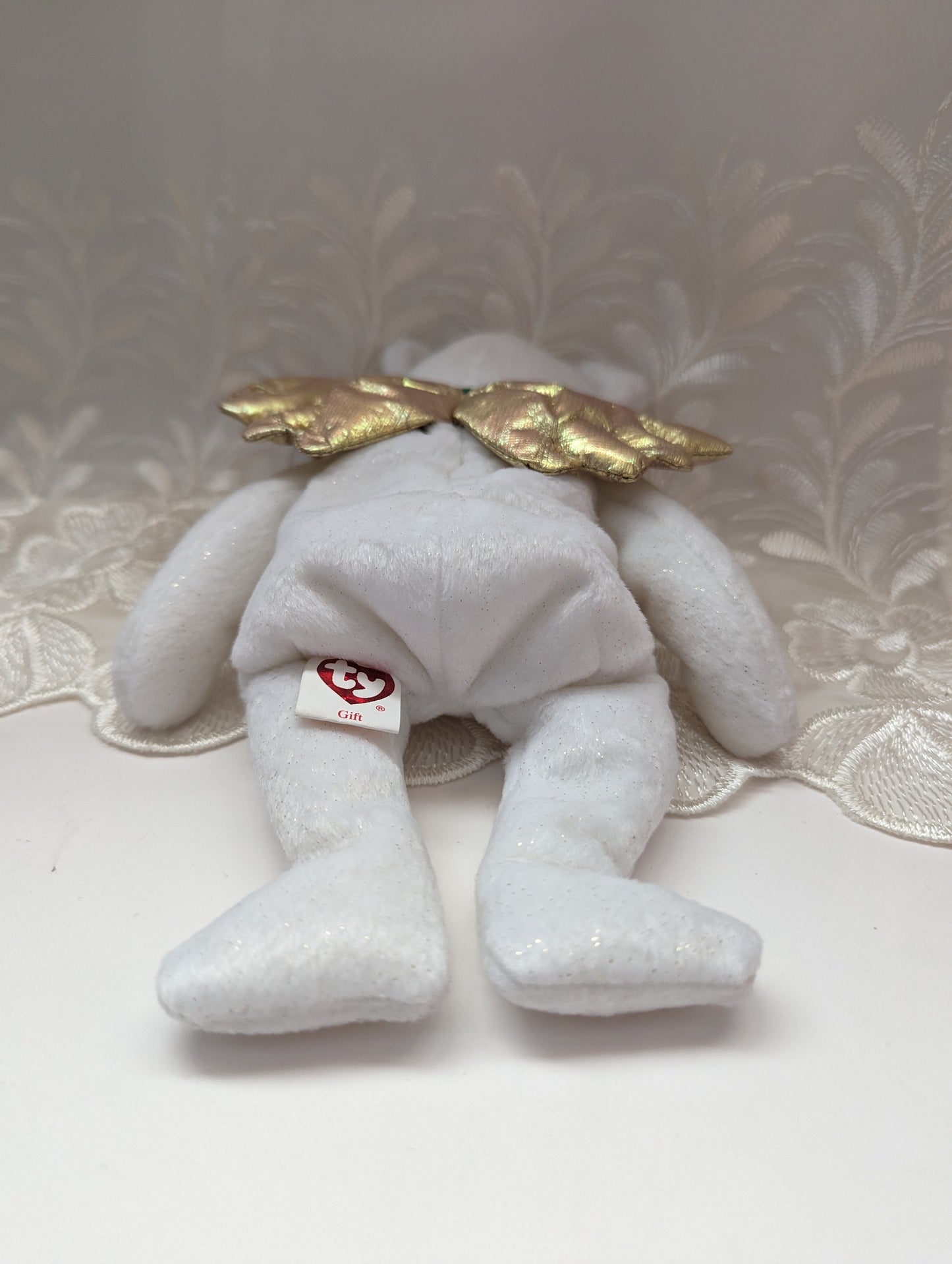 Ty Beanie Baby - Gift The White Angel Bear (8.5in) Love Version - Vintage Beanies Canada