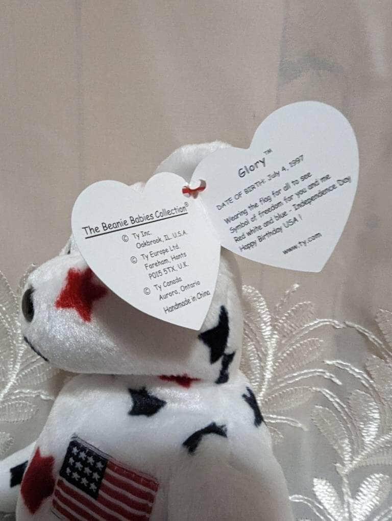 Ty Beanie Baby - Glory the American Bear (8.5in) - Vintage Beanies Canada