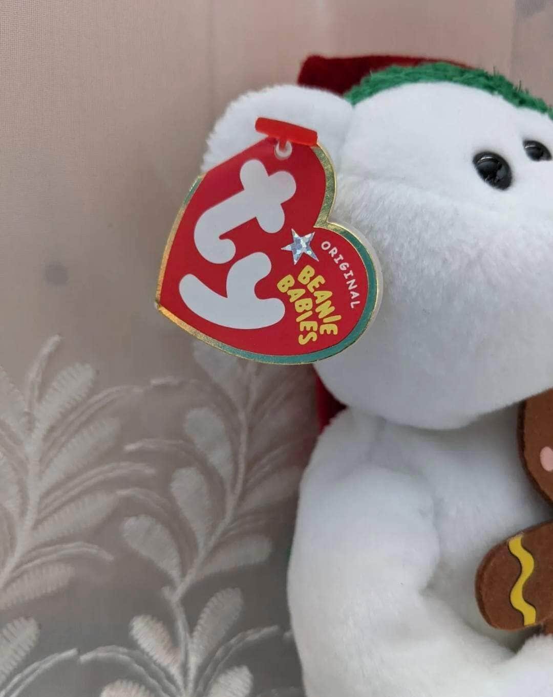 Ty Beanie Baby - Goody The Christmas Bear With Gingerbread Man (9in) - Vintage Beanies Canada