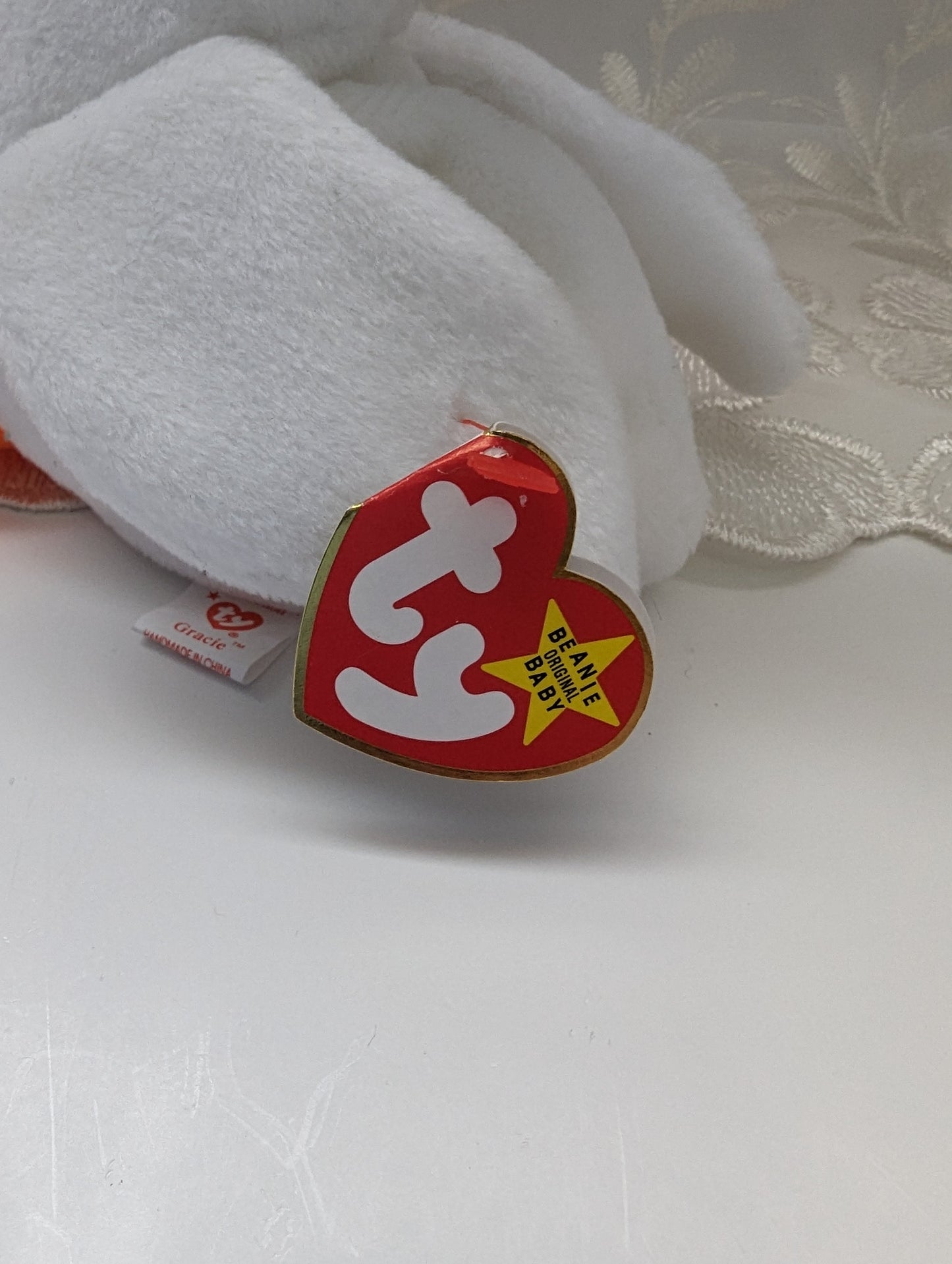 Ty Beanie Baby - Gracie The Swan (6in) - Vintage Beanies Canada