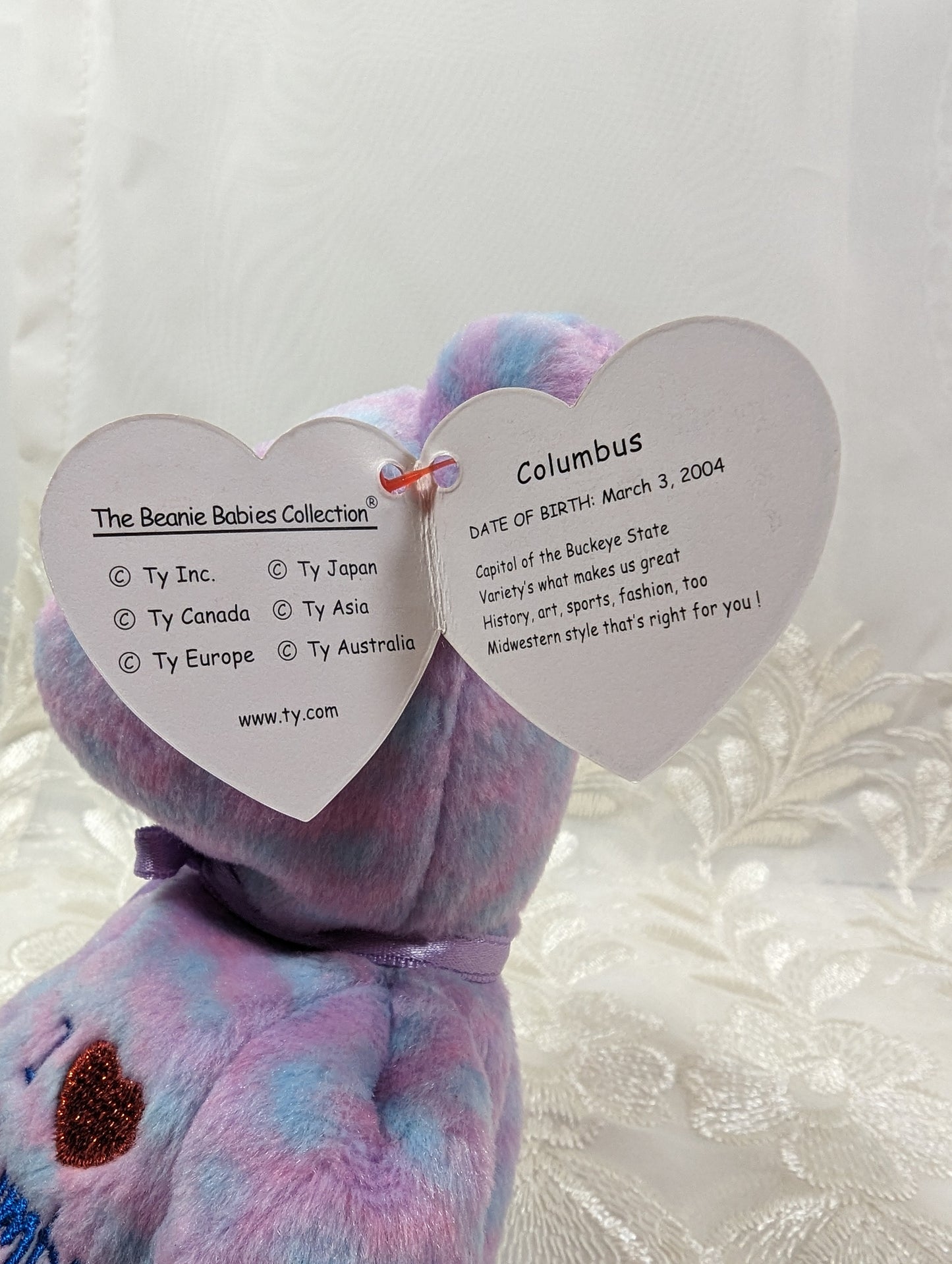 Ty Beanie Baby - I Love Columbus The Bear (8.5in) Columbus Exclusive - Vintage Beanies Canada