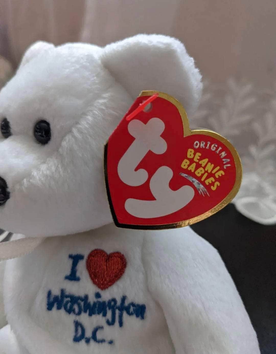 Ty Beanie Baby - I Love Washington DC The Bear (8.5in) - Vintage Beanies Canada