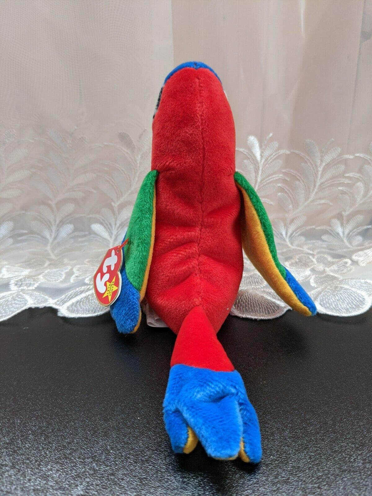 Ty Beanie Baby - Jabber The Parrot Tropical Bird (6.5in) - Vintage Beanies Canada