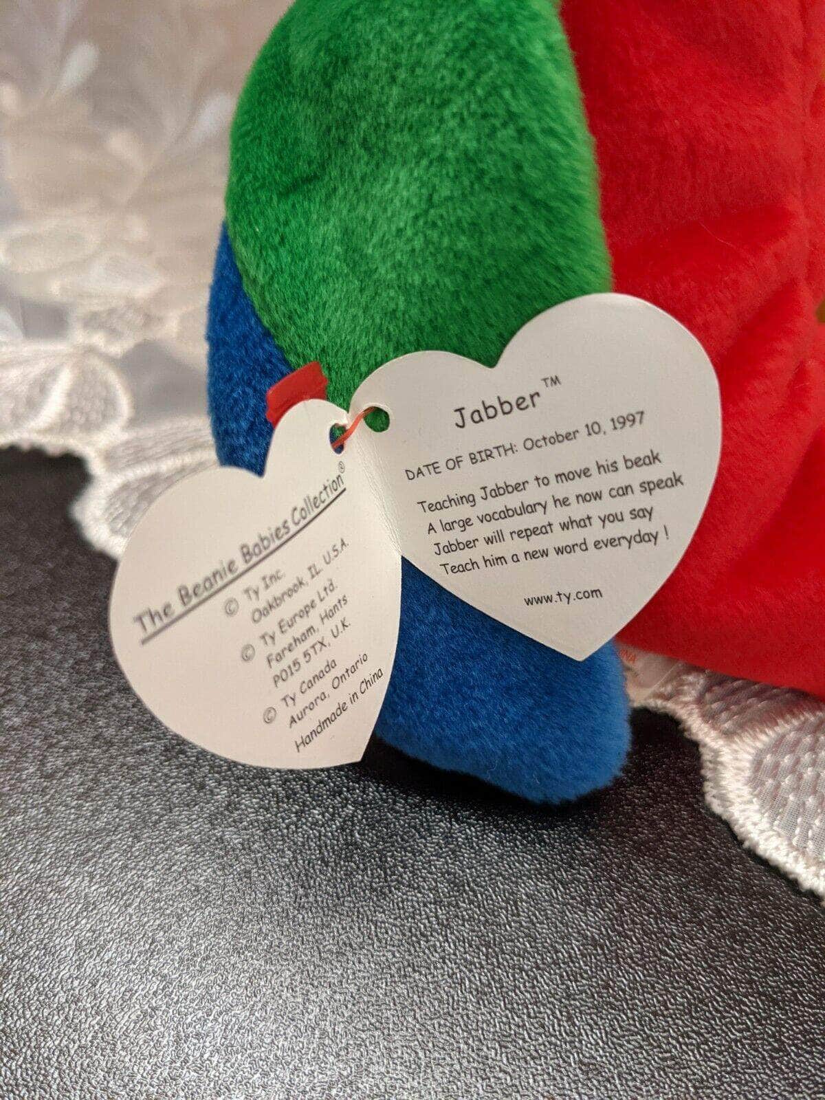 Ty Beanie Baby - Jabber The Parrot Tropical Bird (6.5in) - Vintage Beanies Canada
