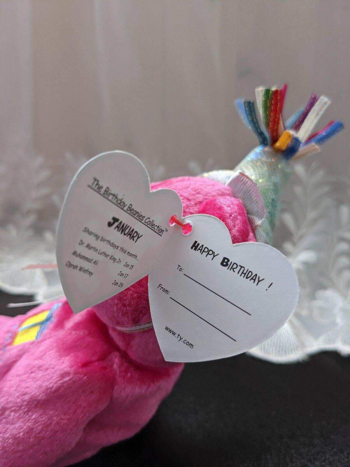 Ty Beanie Baby - January Birthday Bear With Hat (9in) - Vintage Beanies Canada