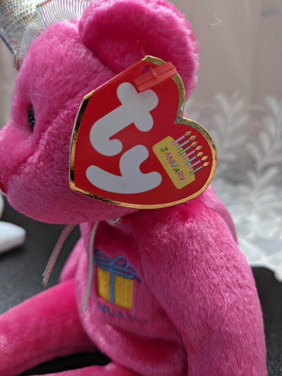 Ty Beanie Baby - January Birthday Bear With Hat (9in) - Vintage Beanies Canada