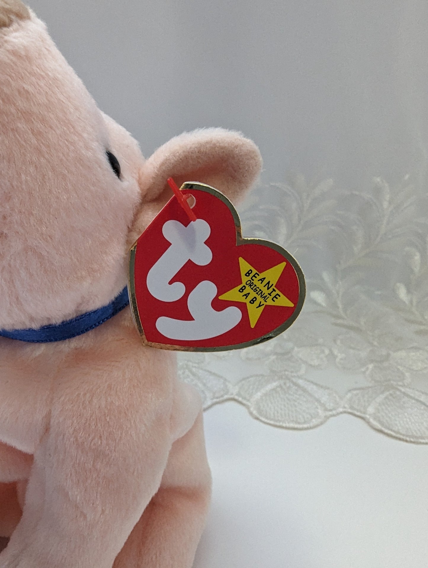 Ty Beanie Baby - Knuckles The Pig (7in) - Vintage Beanies Canada