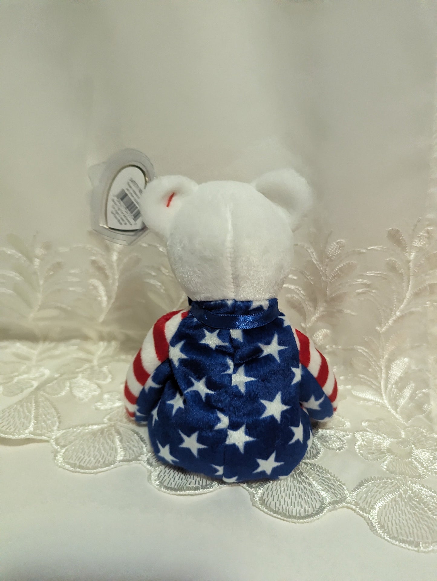 Ty Beanie Baby - Liberty the bear (8.5in) White Face Version - Vintage Beanies Canada
