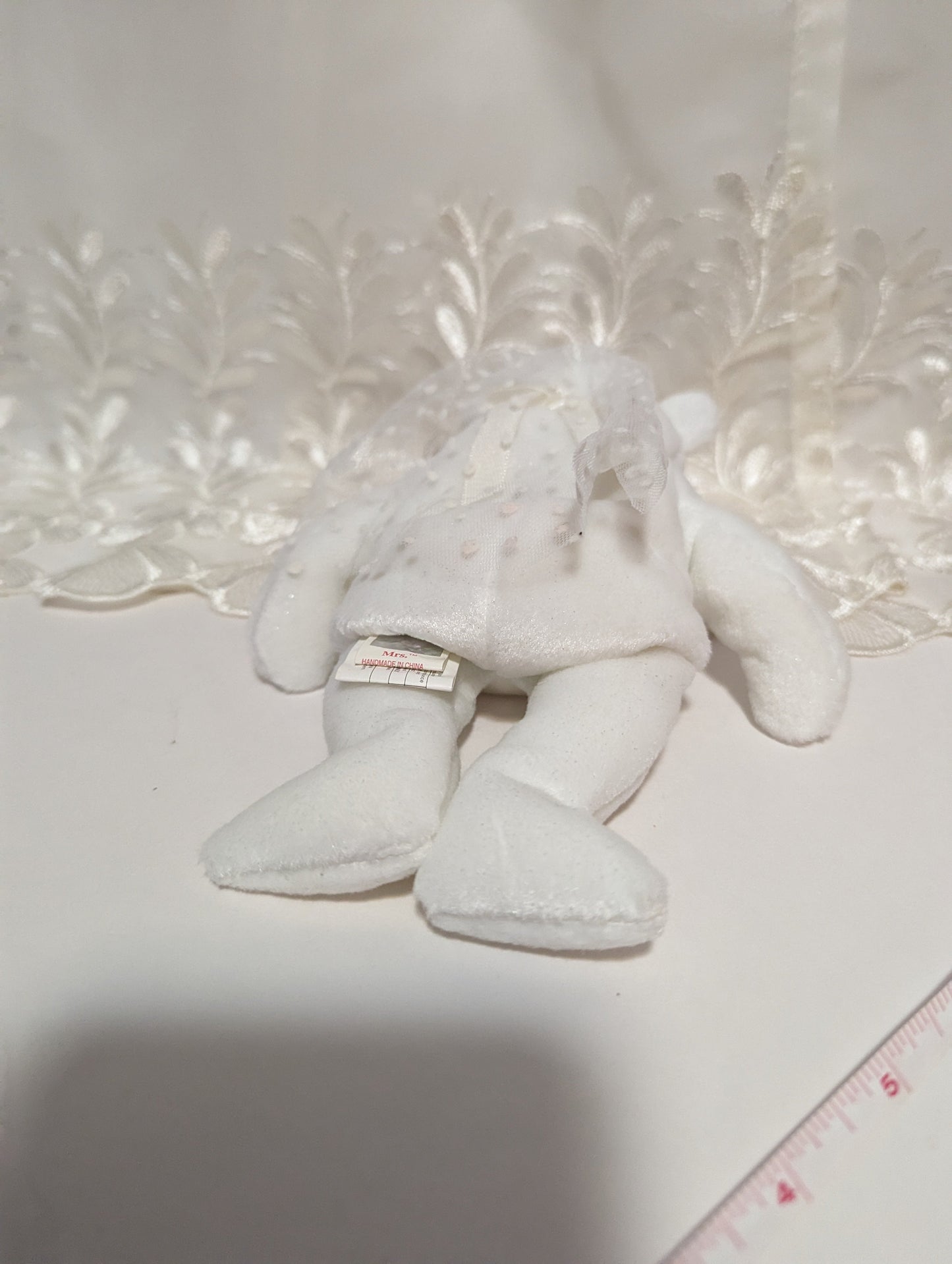 Ty Beanie Baby - Mrs. The Bride Bear (8.5in) - Vintage Beanies Canada