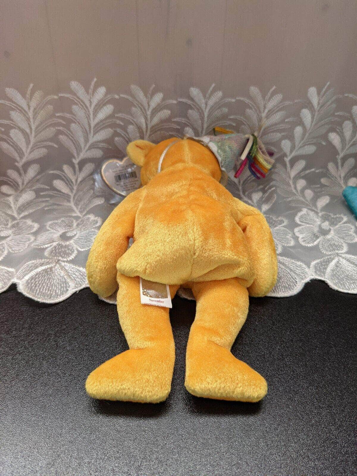 Ty Beanie Baby - November Birthday Bear With Hat (9in) - Vintage Beanies Canada