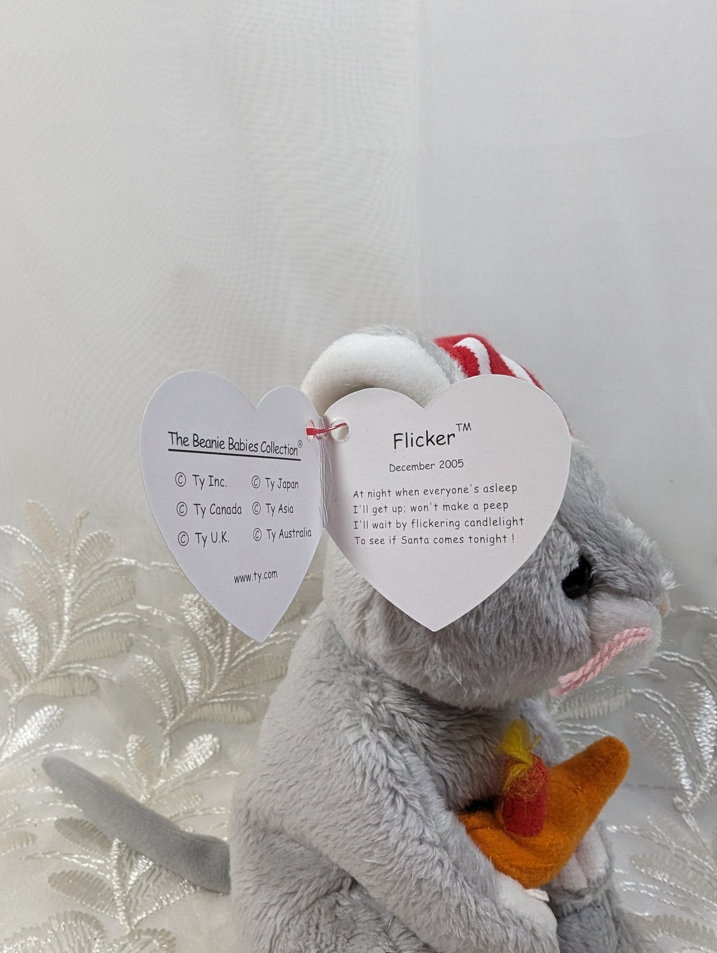 Ty Beanie Baby Of The Month - Flicker The Mouse - December 2005 (5.5in) - Vintage Beanies Canada