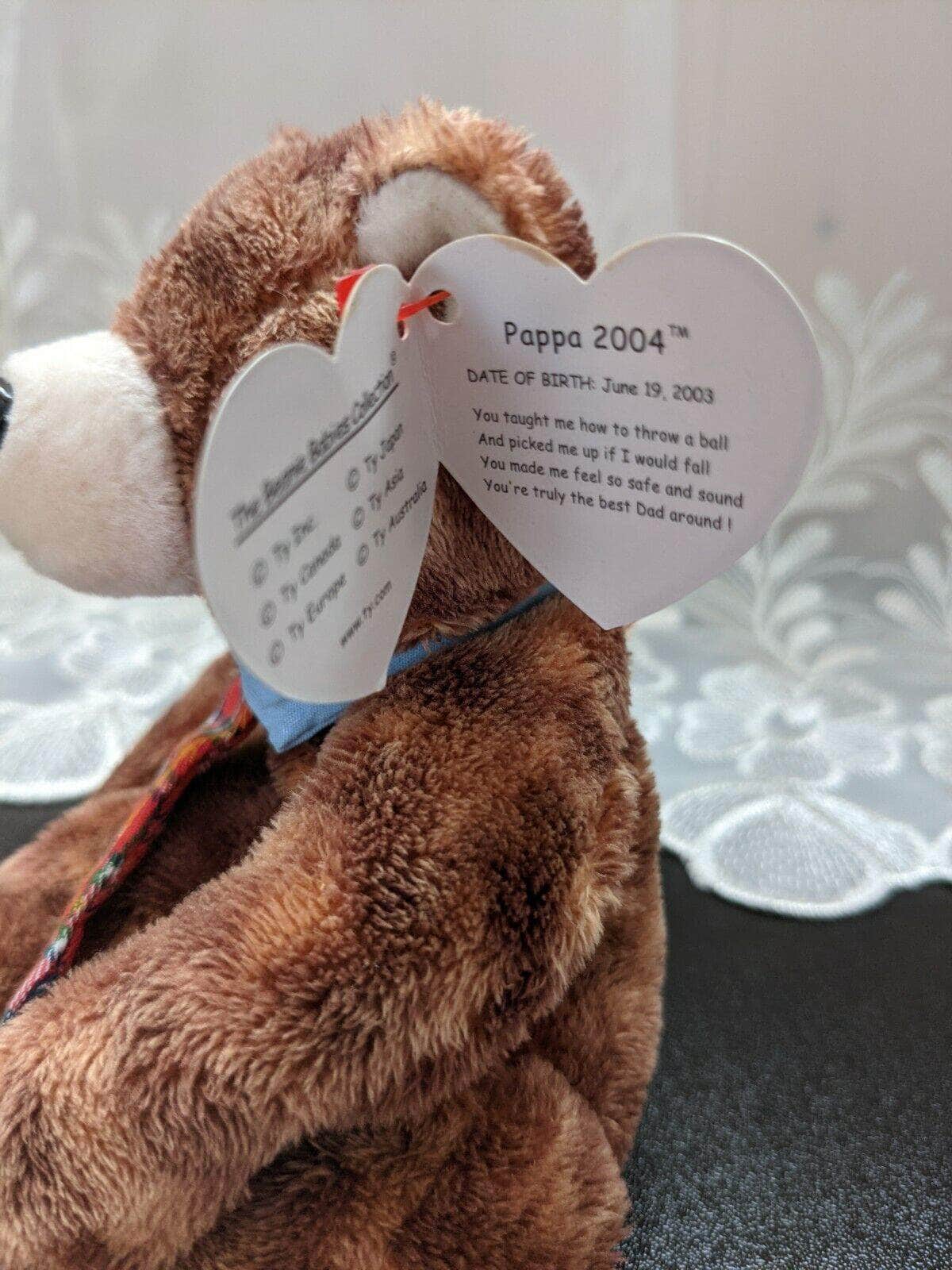 Ty Beanie Baby - Pappa 2004 The Father's Day Bear (6in) Near Mint - Vintage Beanies Canada