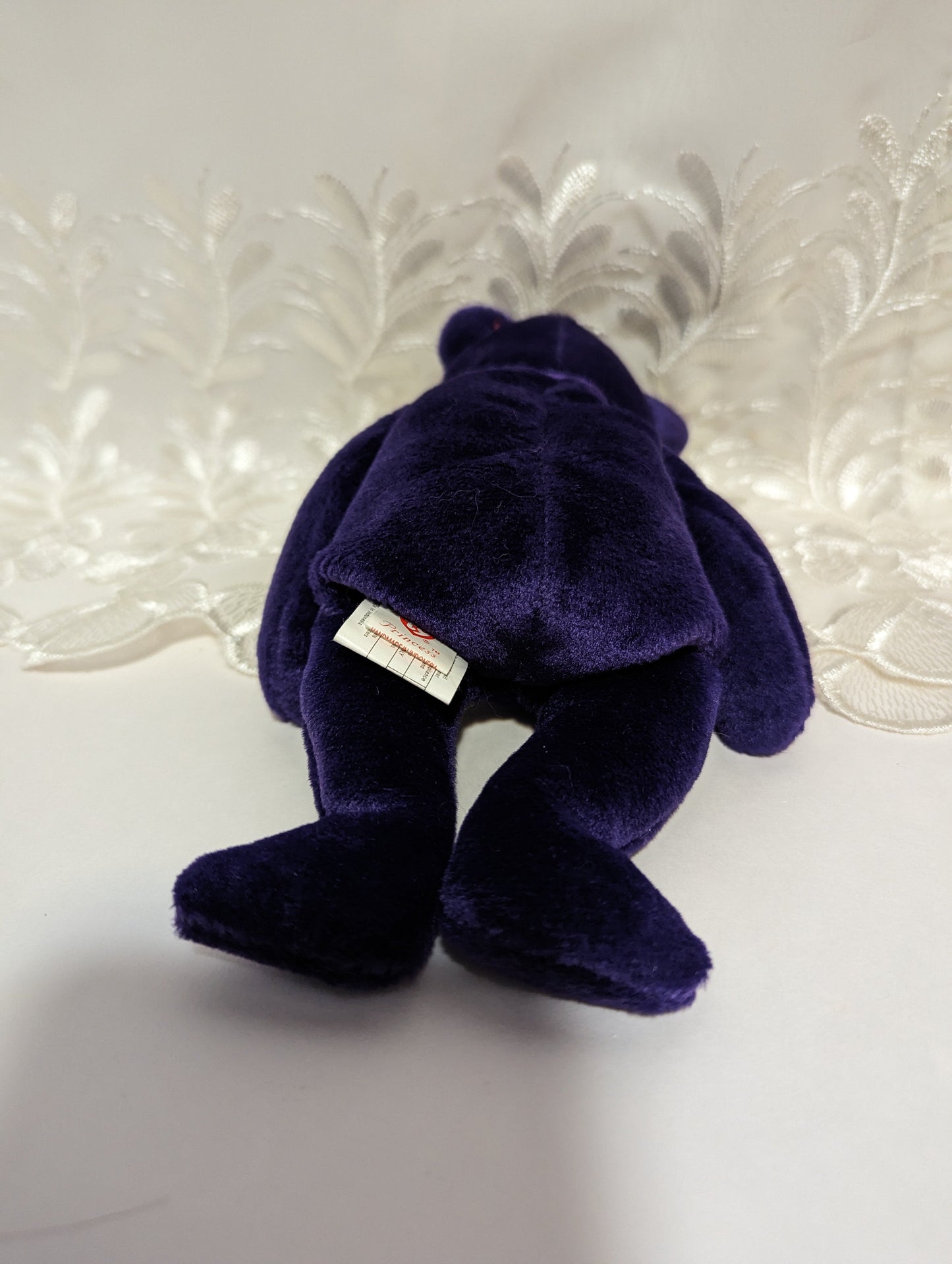 Ty Beanie Baby - Princess the Princess Diana Bear - Made in Indonesia, PE Pellets, with Canadian Tush Tag! *Rare* (8.5 in) Near Mint - Vintage Beanies Canada