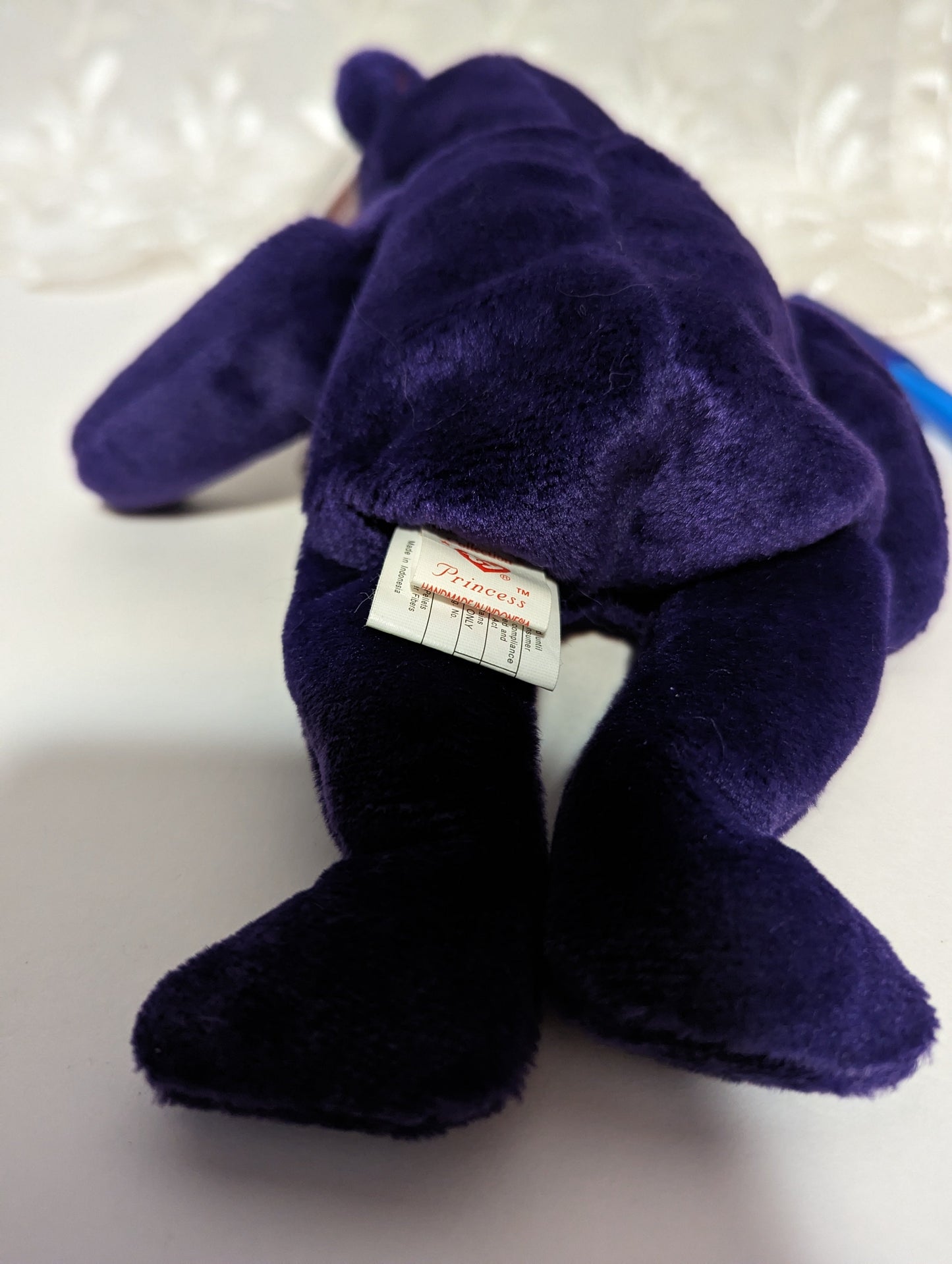 Ty Beanie Baby - Princess the Princess Diana Bear - Made in Indonesia, PE Pellets, with Canadian Tush Tag! *Rare* (8.5 in) Near Mint - Vintage Beanies Canada