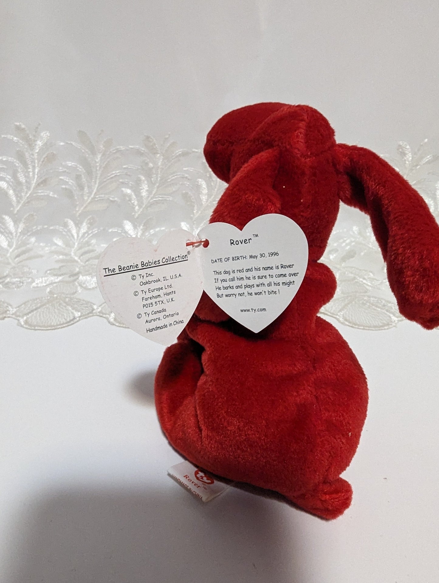 Ty Beanie Baby - Rover the Red Dog (6in) - Vintage Beanies Canada