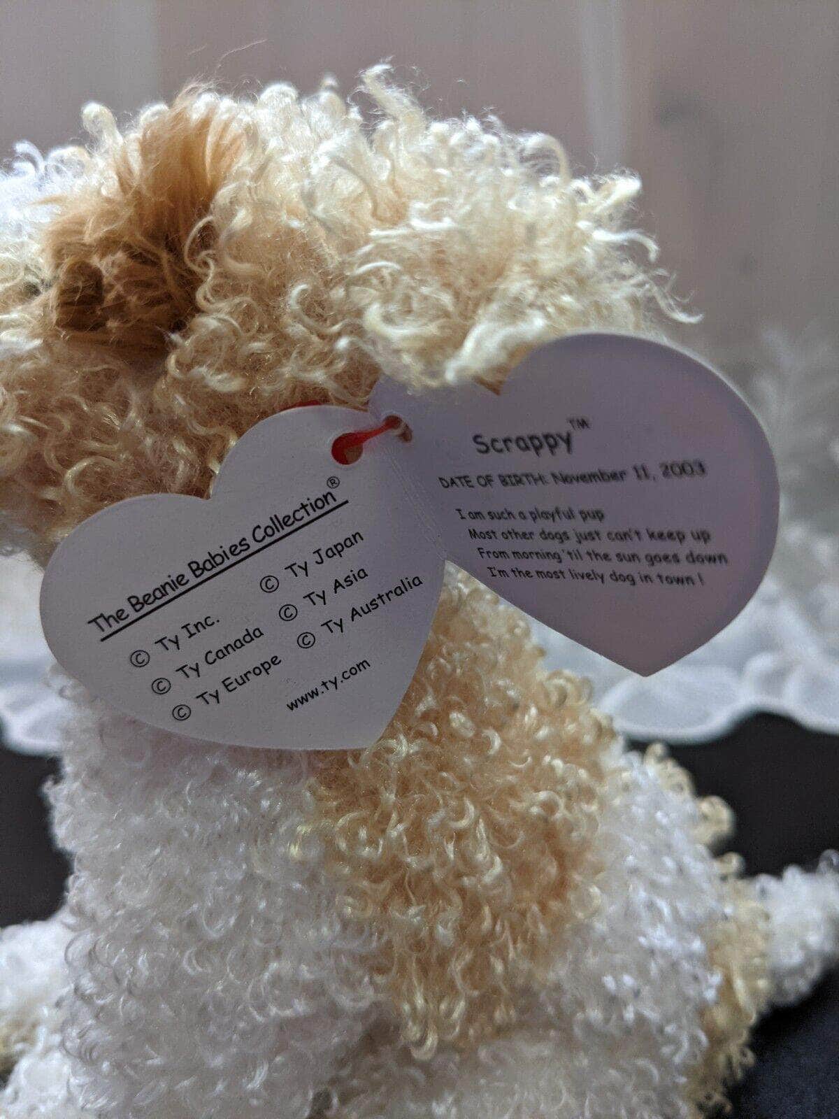 Ty Beanie Baby - Scrappy The Schnauzer Puppy Dog (6in) - Vintage Beanies Canada