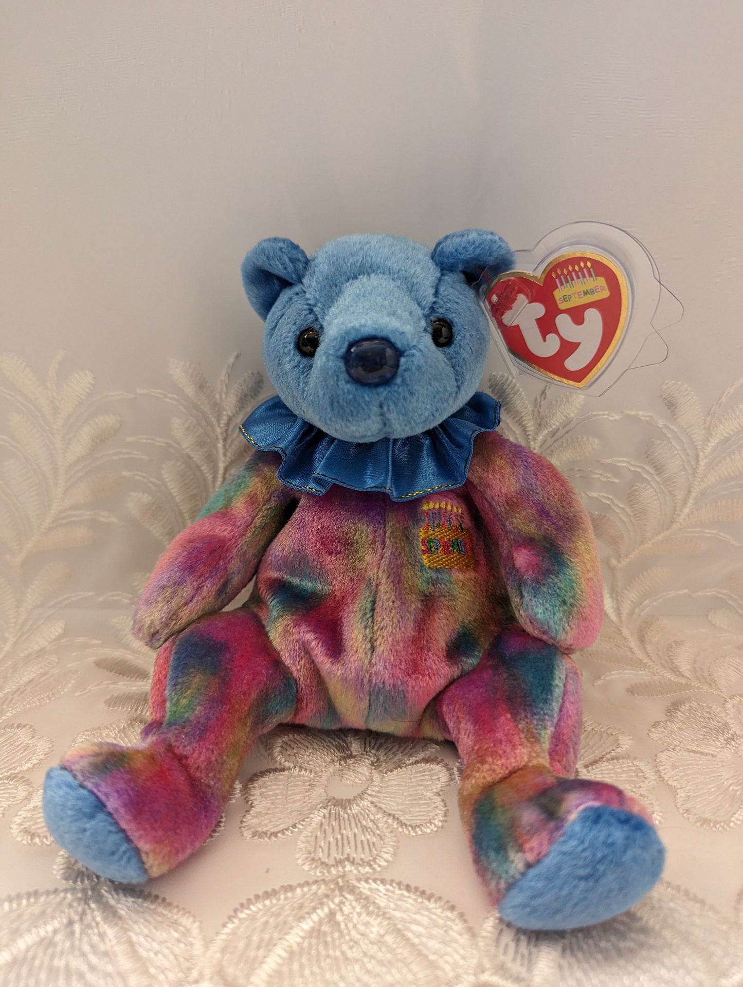 Ty Beanie Baby - September The Birthday Clown Bear (6in) - Vintage Beanies Canada