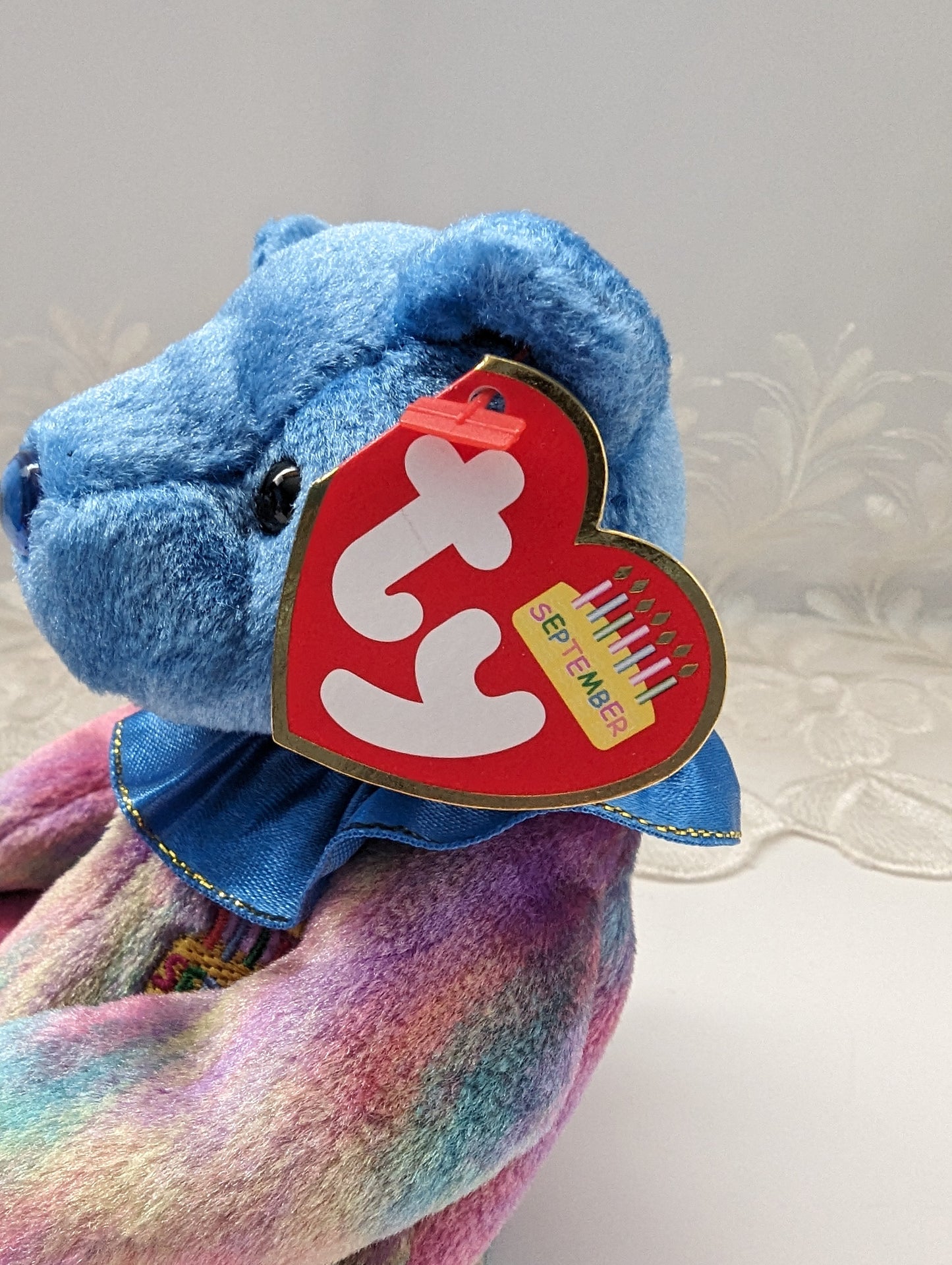 Ty Beanie Baby - September The Birthday Clown Bear (6in) - Vintage Beanies Canada