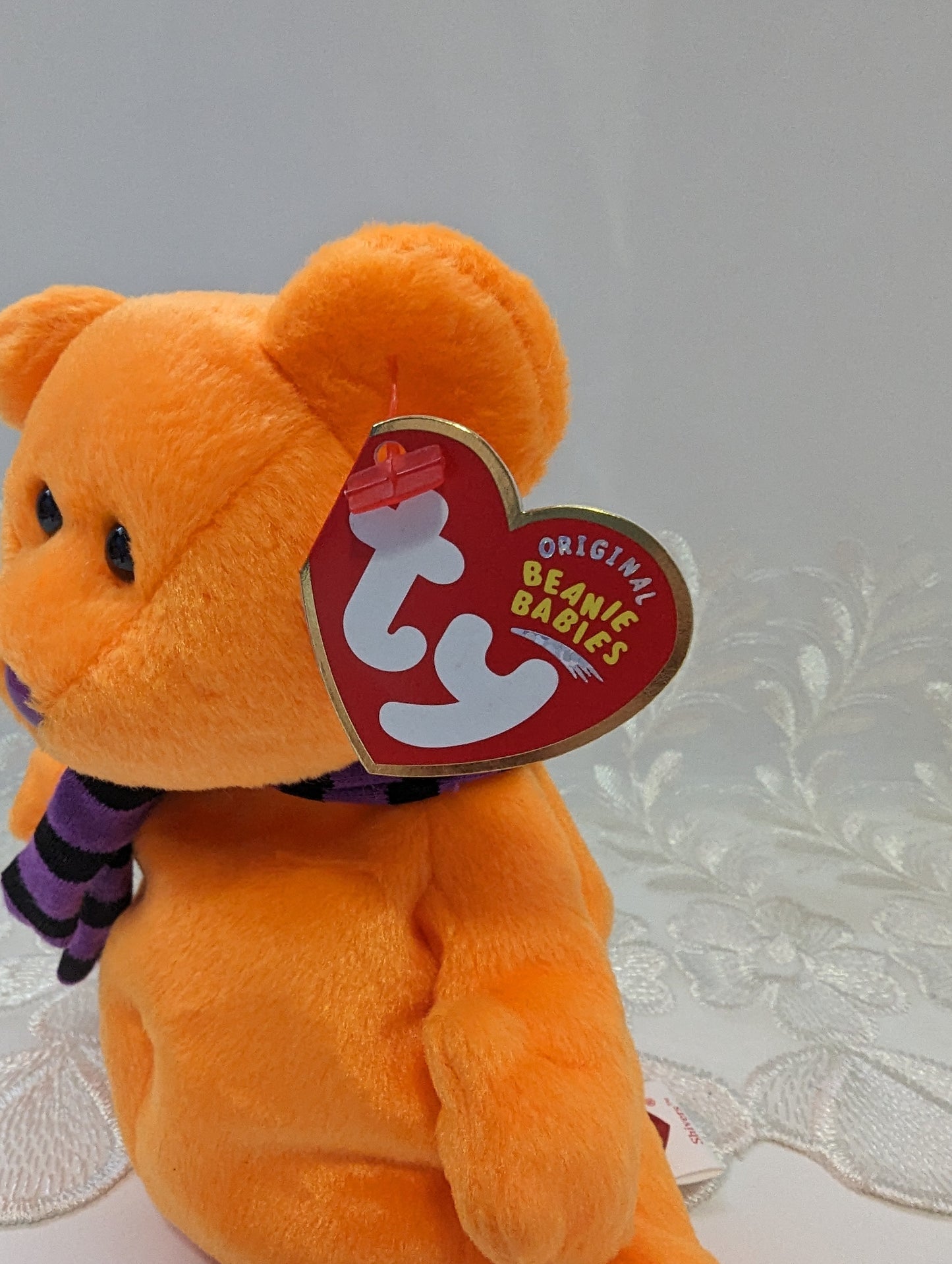 Ty Beanie Baby - Shivers The Orange Ghost Bear (6in) - Vintage Beanies Canada