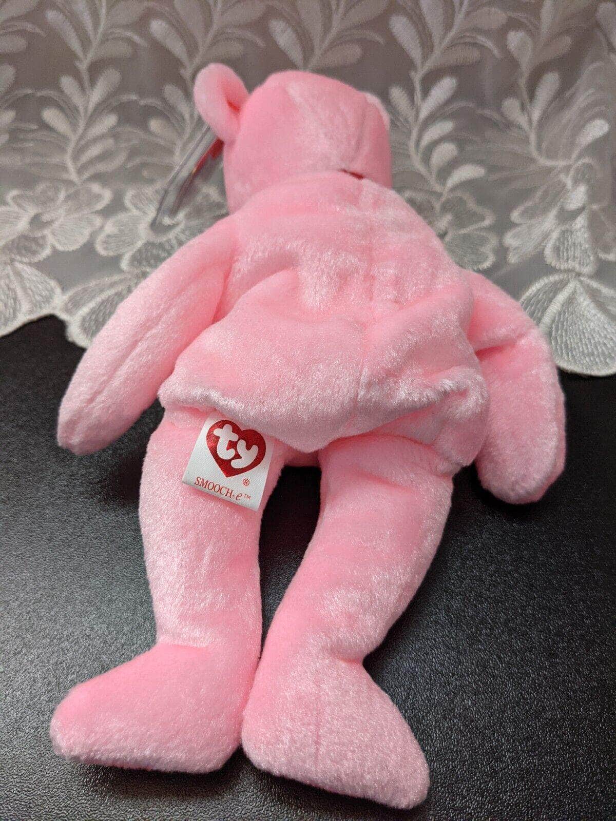 TY Beanie Baby - Smooch-e the Pink Bear (8 in) - Vintage Beanies Canada