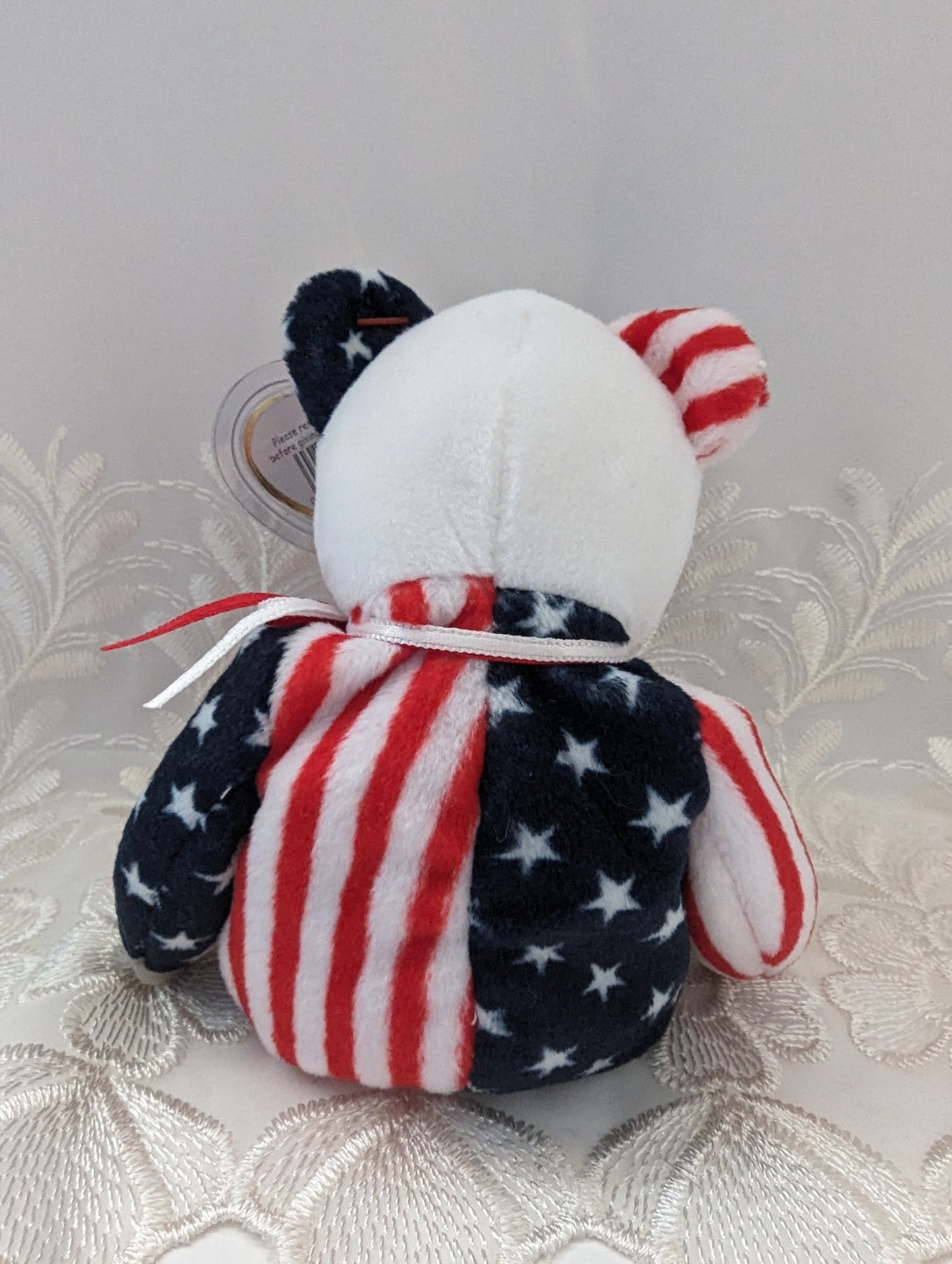 Ty Beanie Baby - Spangle The USA Bear White Face Version (8.5in) - Vintage Beanies Canada