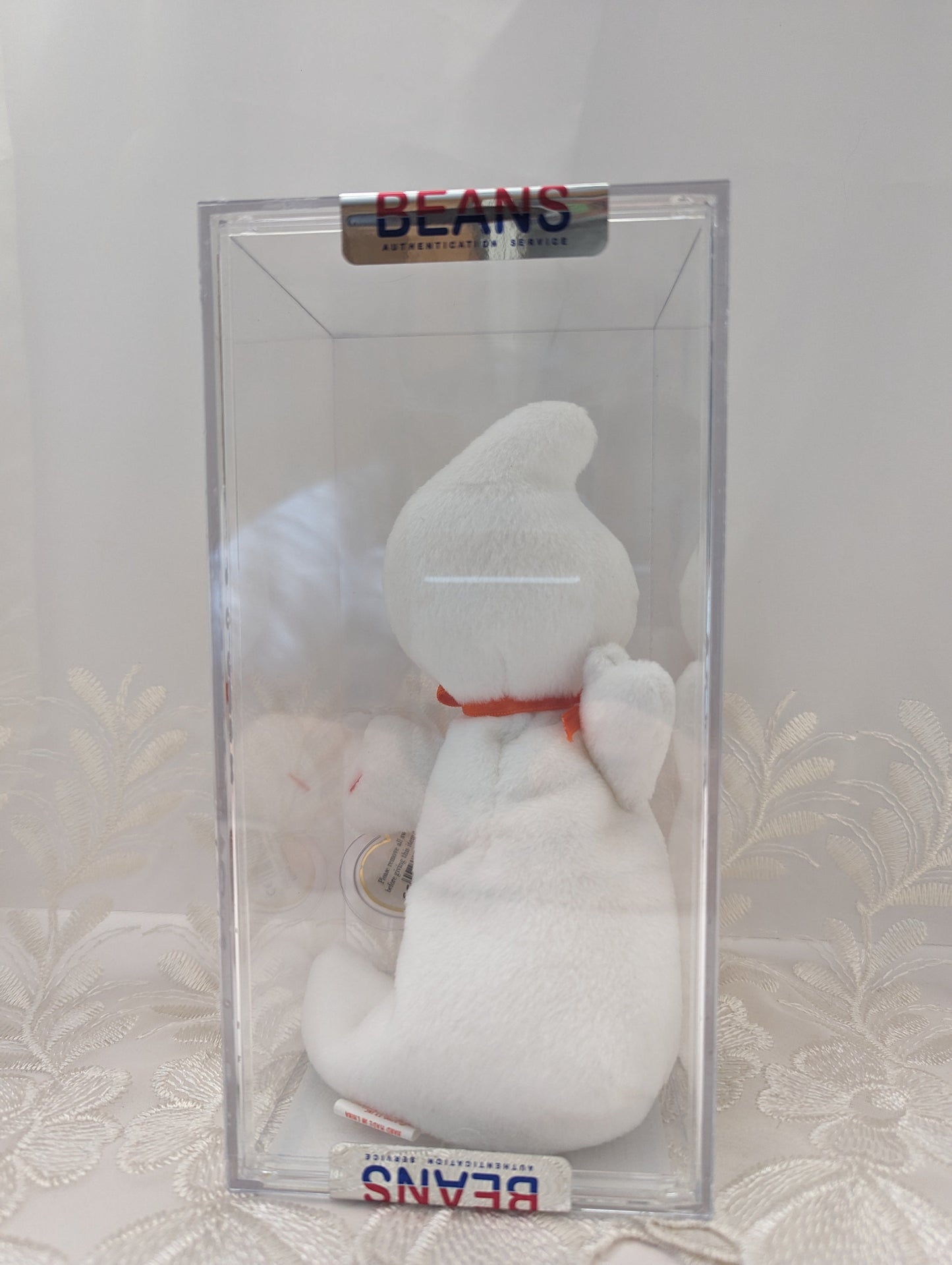 Ty Beanie Baby - Spooky The Ghost (8in) *Rare* AUTHENTICATED 3rd Gen Hang Tag, 2nd Gen Tush Tag - Vintage Beanies Canada