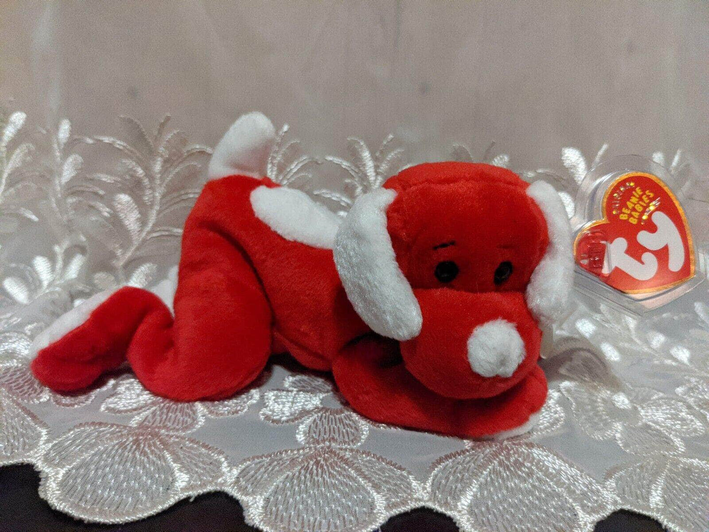 TY Beanie Baby - Sugar Pie the Valentine's Day Puppy Dog (7in) - Vintage Beanies Canada