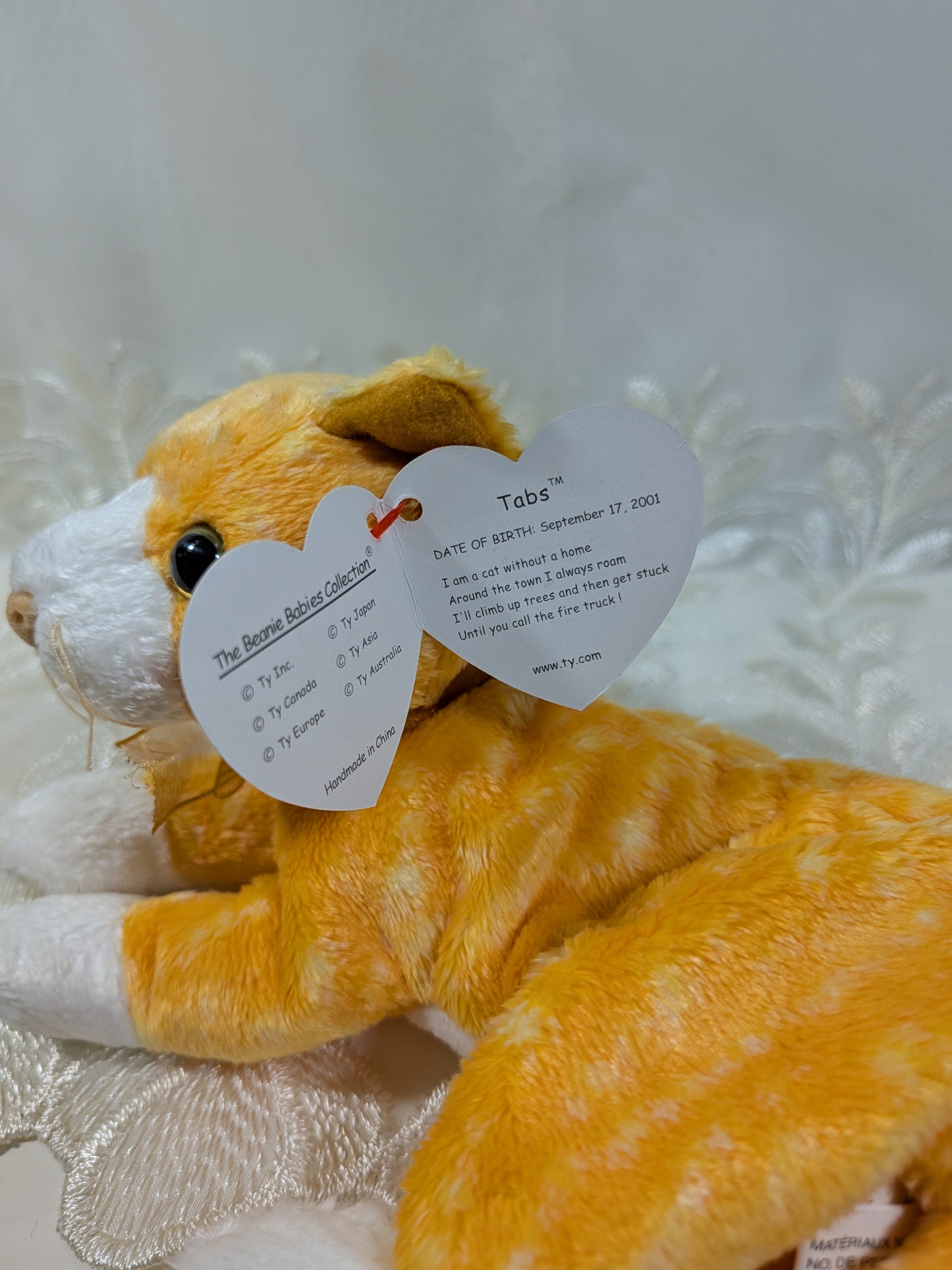 Ty Beanie Baby - Tabs The Cat (7in) - Vintage Beanies Canada