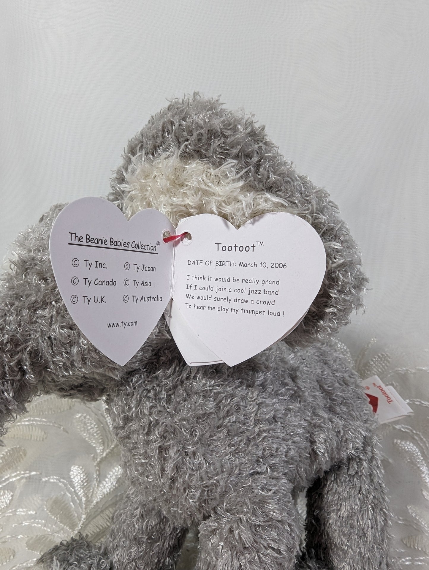 Ty Beanie Baby - Tootoot The Elephant (6in) - Vintage Beanies Canada