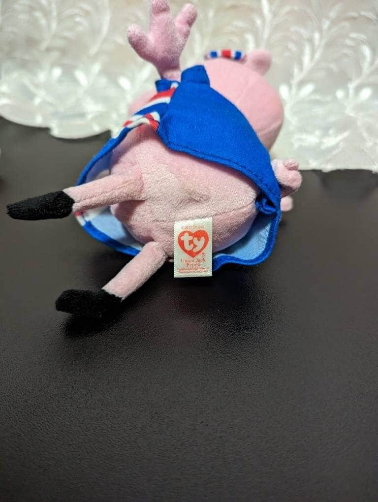 Ty Beanie Baby - Union Jack Peppa Pig (8in) No Hang Tag - Vintage Beanies Canada