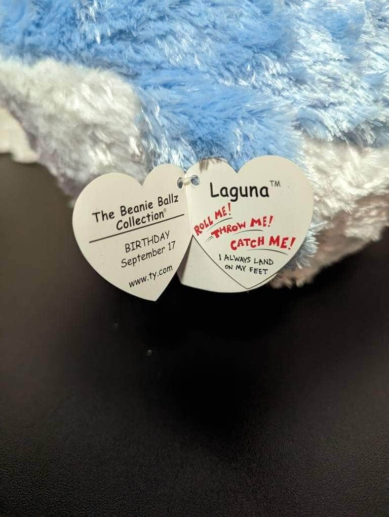 Ty Beanie Ballz - Laguna The Dolphin (9in) Medium Version - Vintage Beanies Canada